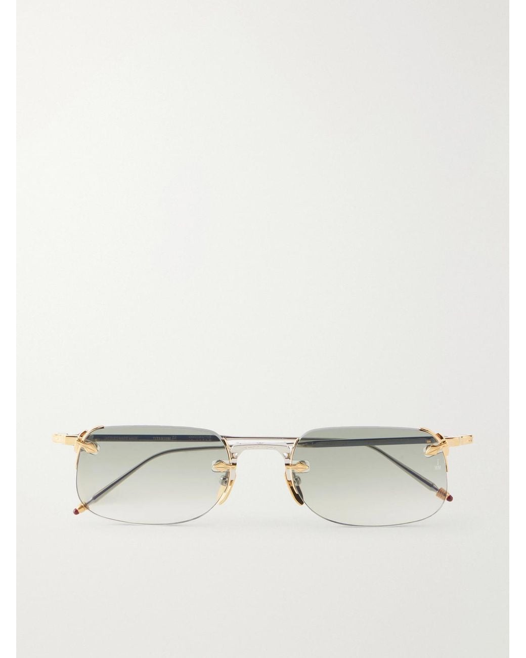Jacques Marie Mage Natural Fonda Rimless Square-Frame Titanium Sunglasses