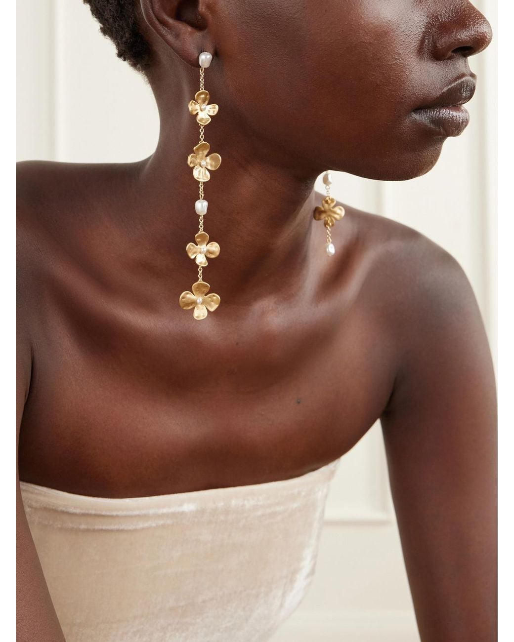 Cult Gaia White Lucky Pearl-Effect-Tone Earrings