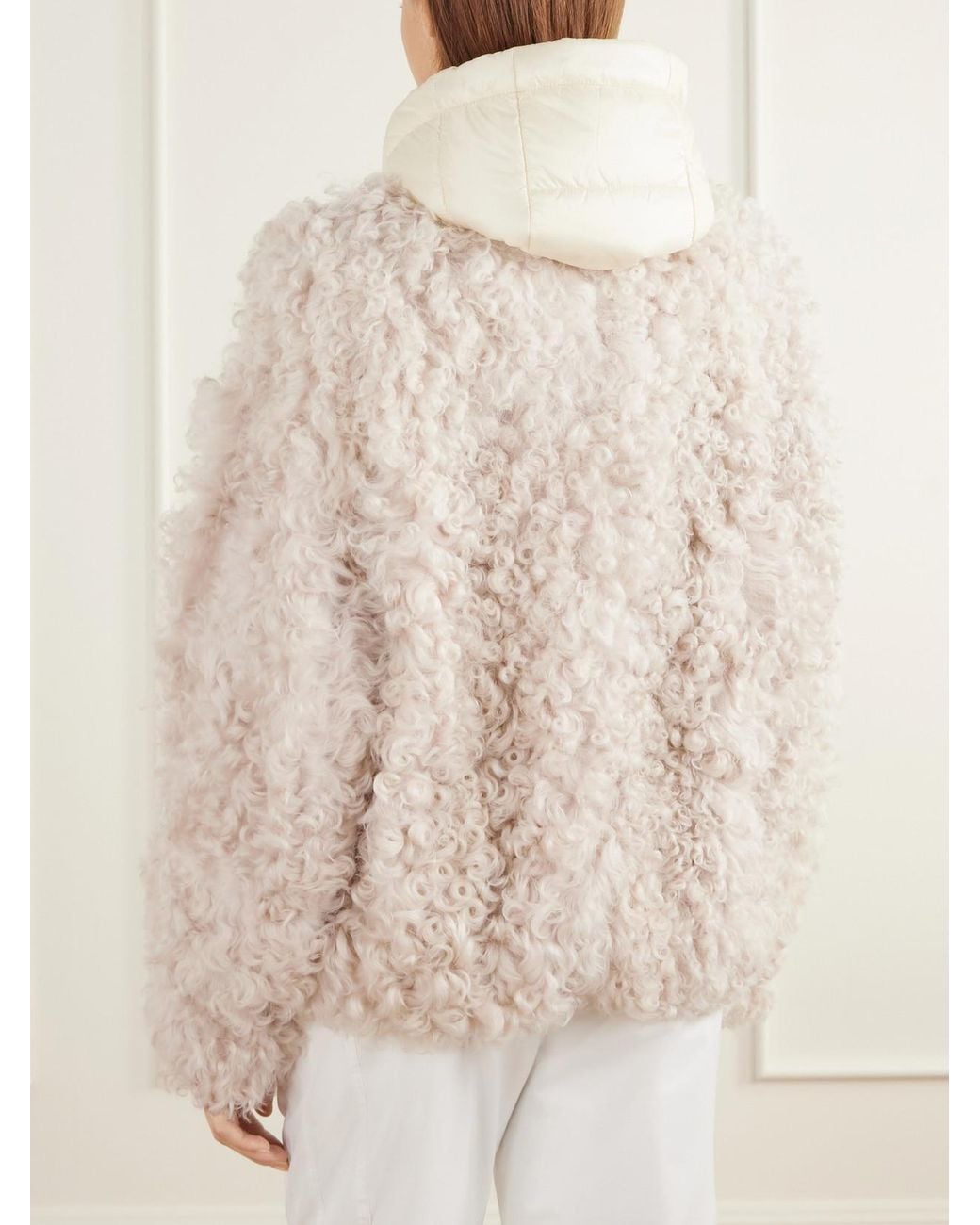 Bogner Natural Shell-Trimmed Shearling Ski Jacket