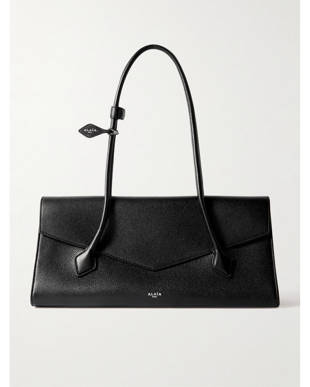 Alaïa Black Le Teckel Flap Textured-Leather Shoulder Bag