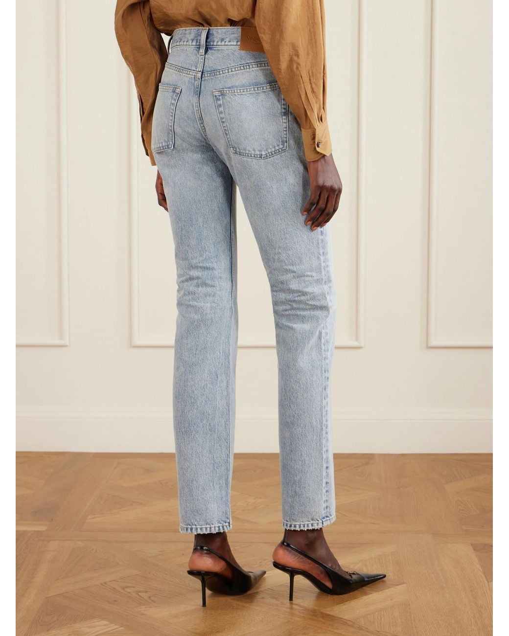 Saint Laurent Blue Straight-Leg Jeans