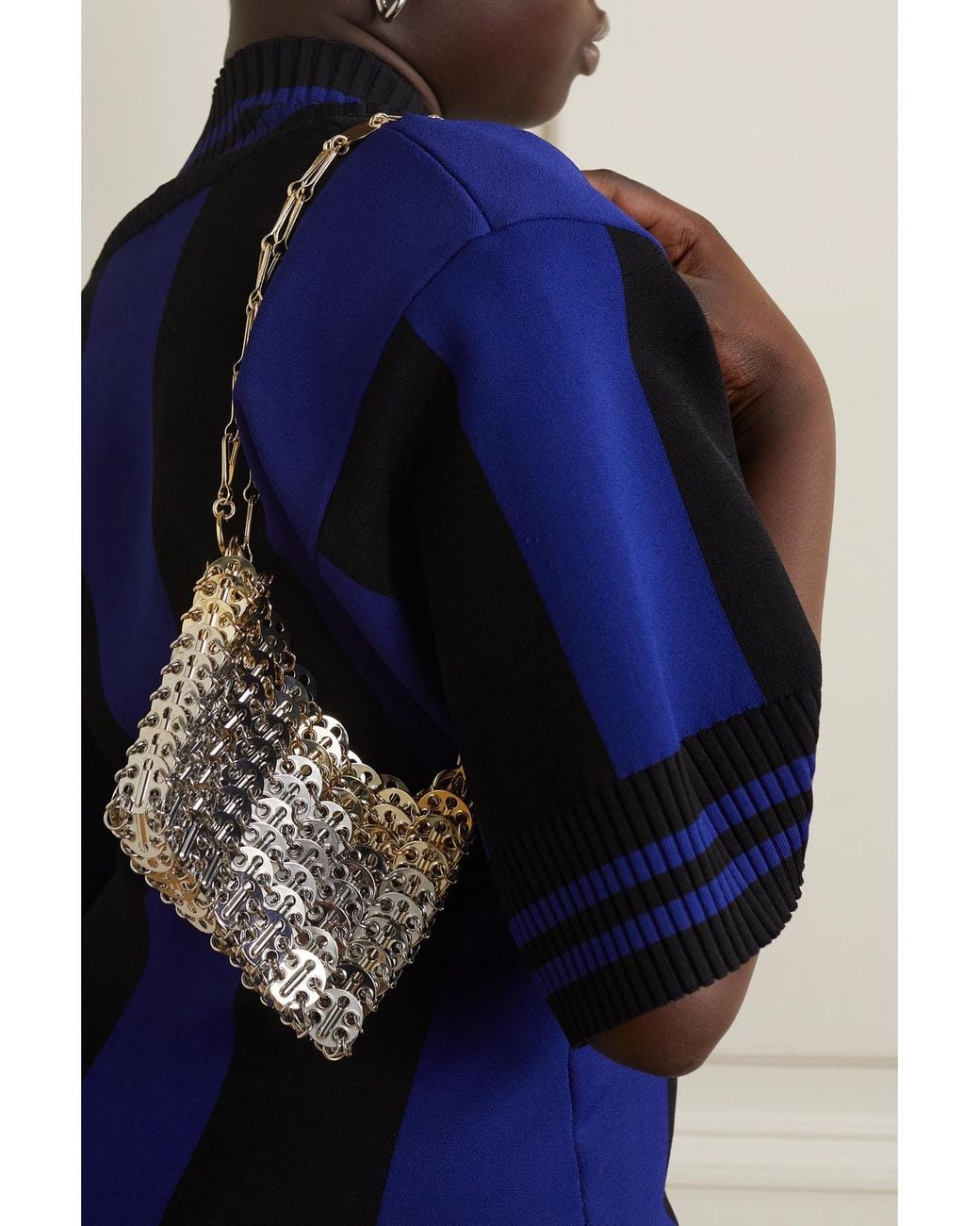 Rabanne White 1969 Skyline Nano Chainmail Shoulder Bag