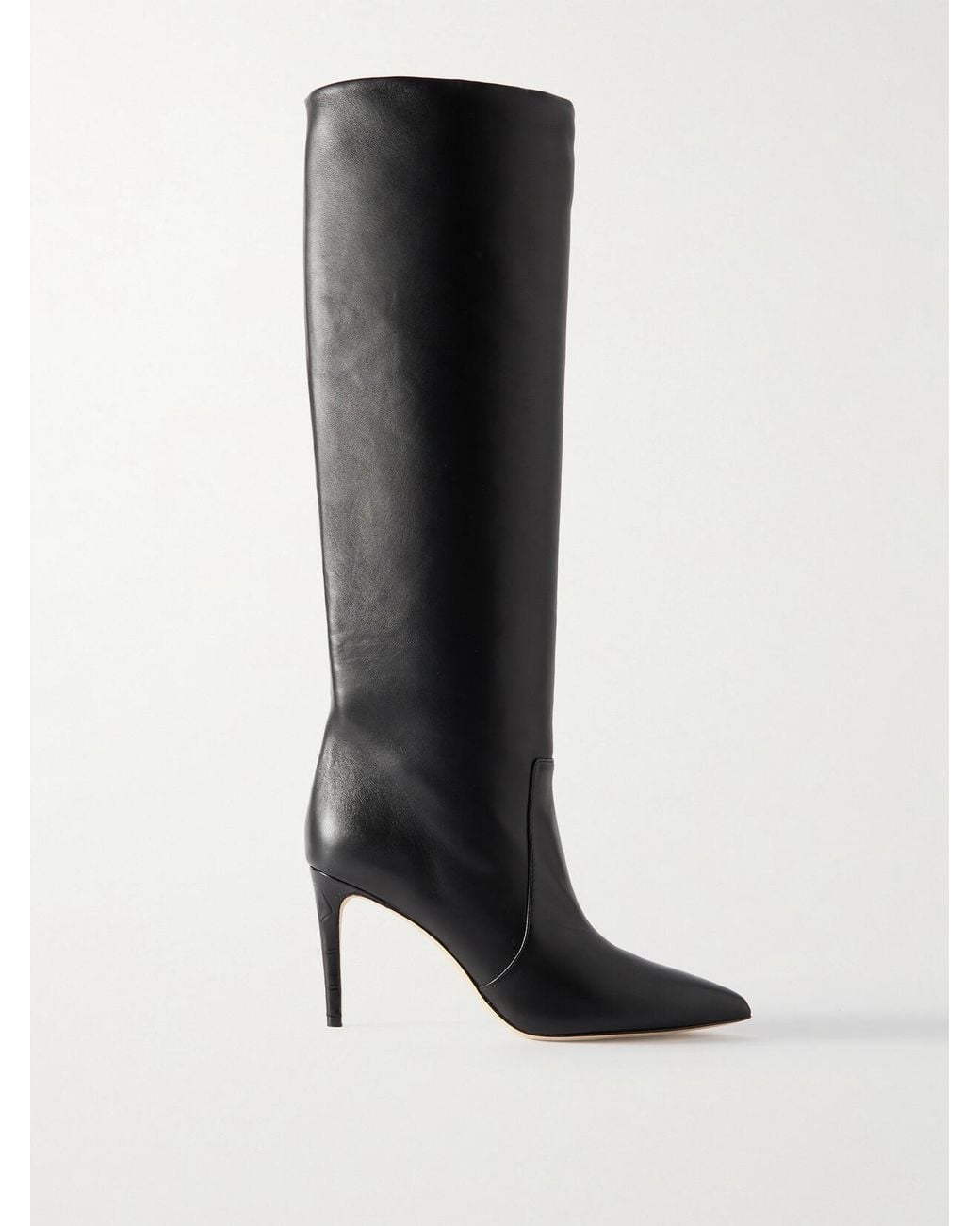 Paris Texas Black Stiletto 85 Leather Knee Boots