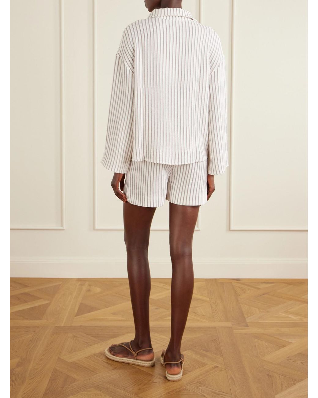 TOVE Natural Striped Seersucker Shirt