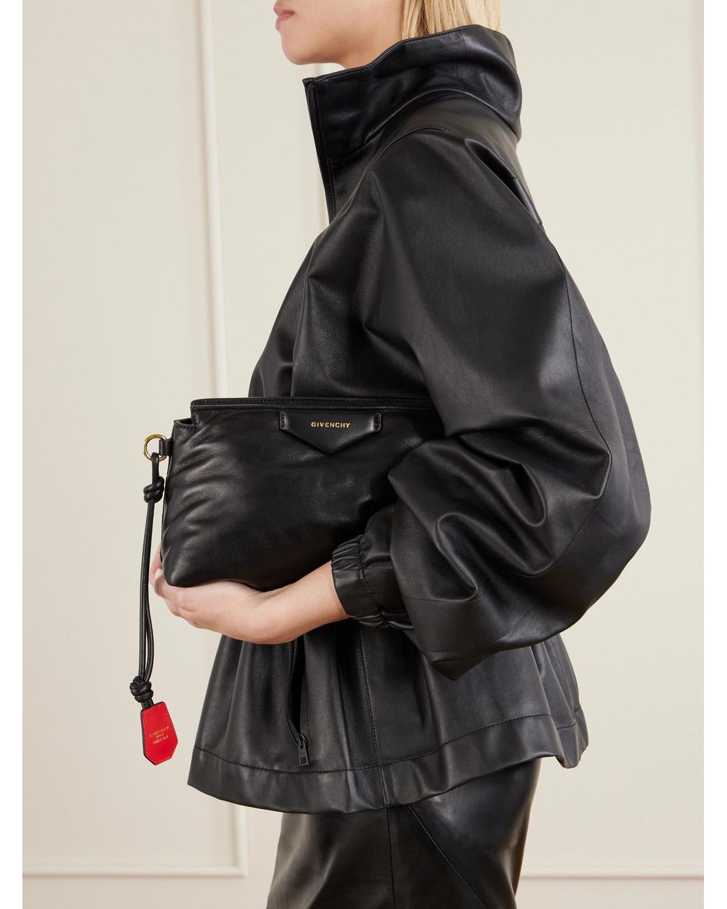 Givenchy Black Antigona Leather Clutch
