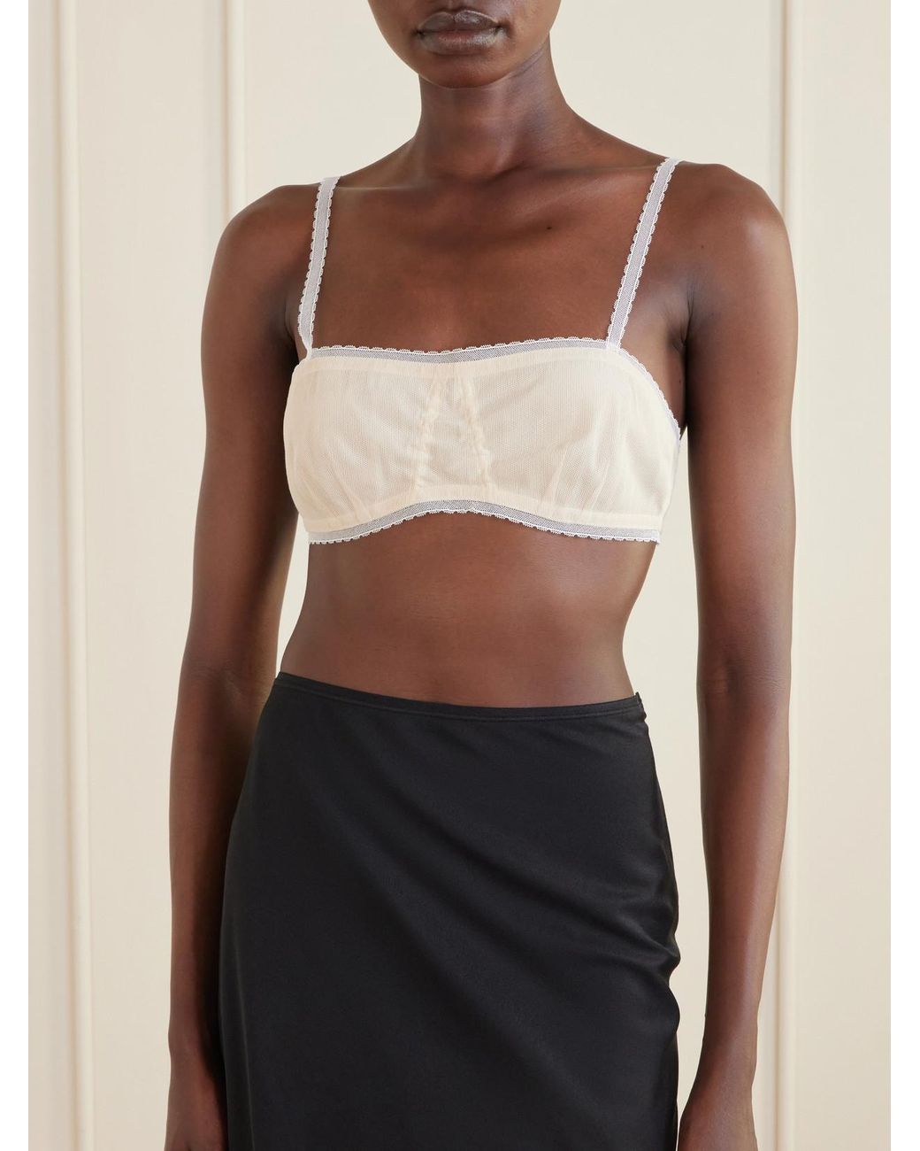 Colleen Allen Natural Tulle Bralette
