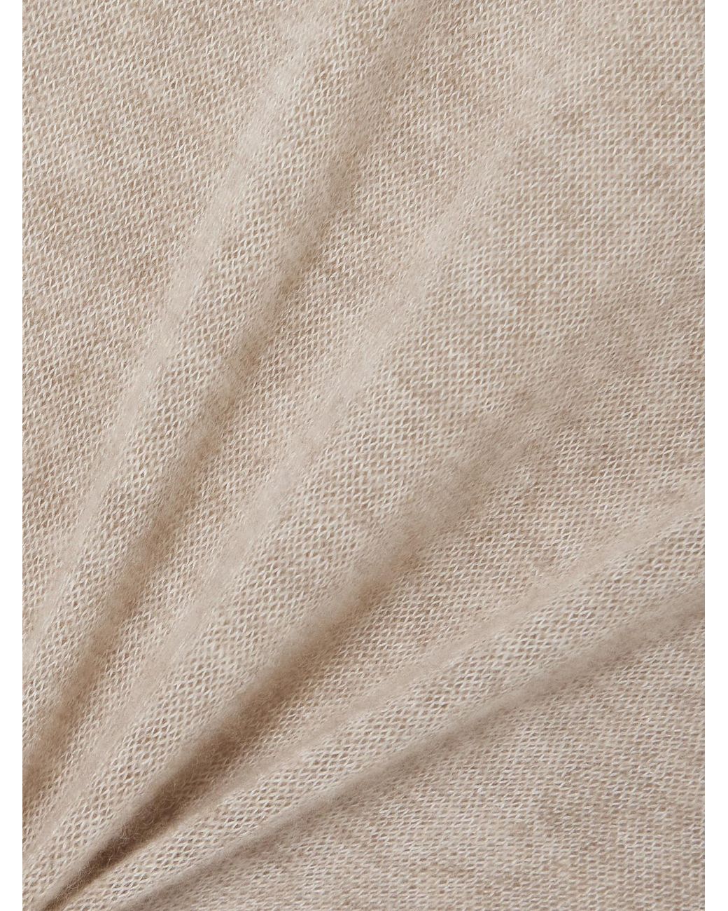 Loro Piana Natural Camino Cashmere And Silk-Blend Midi Dress