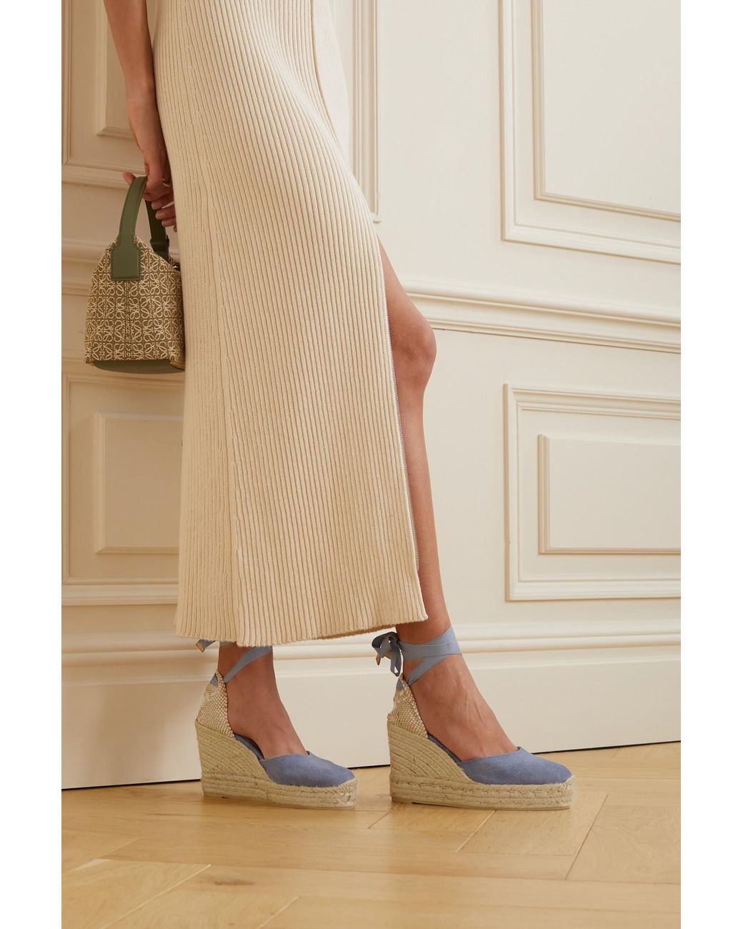 Castañer carina 80 canvas wedge espadrilles sale