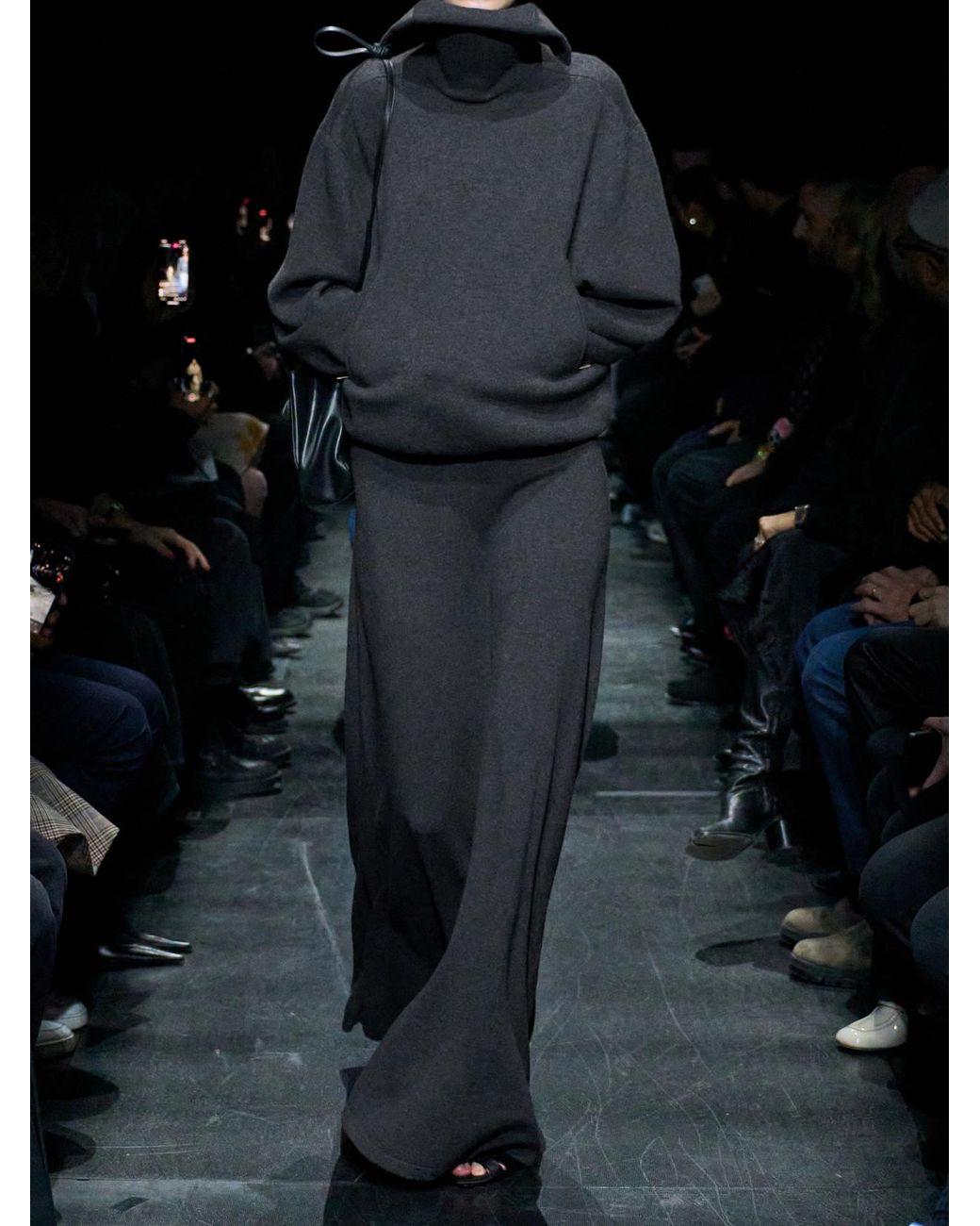 Balenciaga Gray Back-To-Front Wool-Blend Turtleneck Sweater