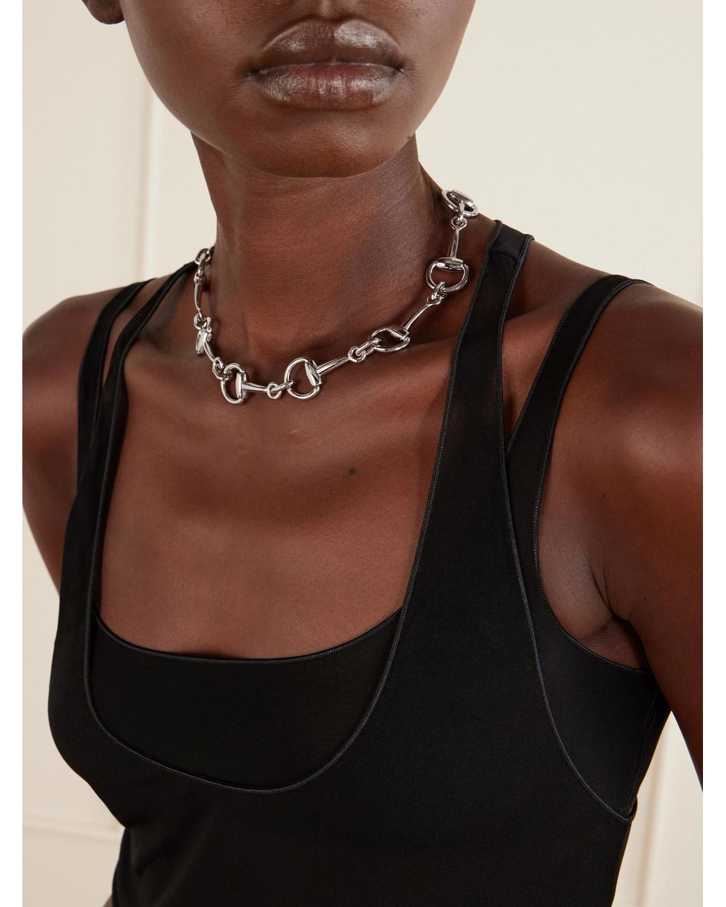 Gucci Natural Horsebit-Tone Necklace