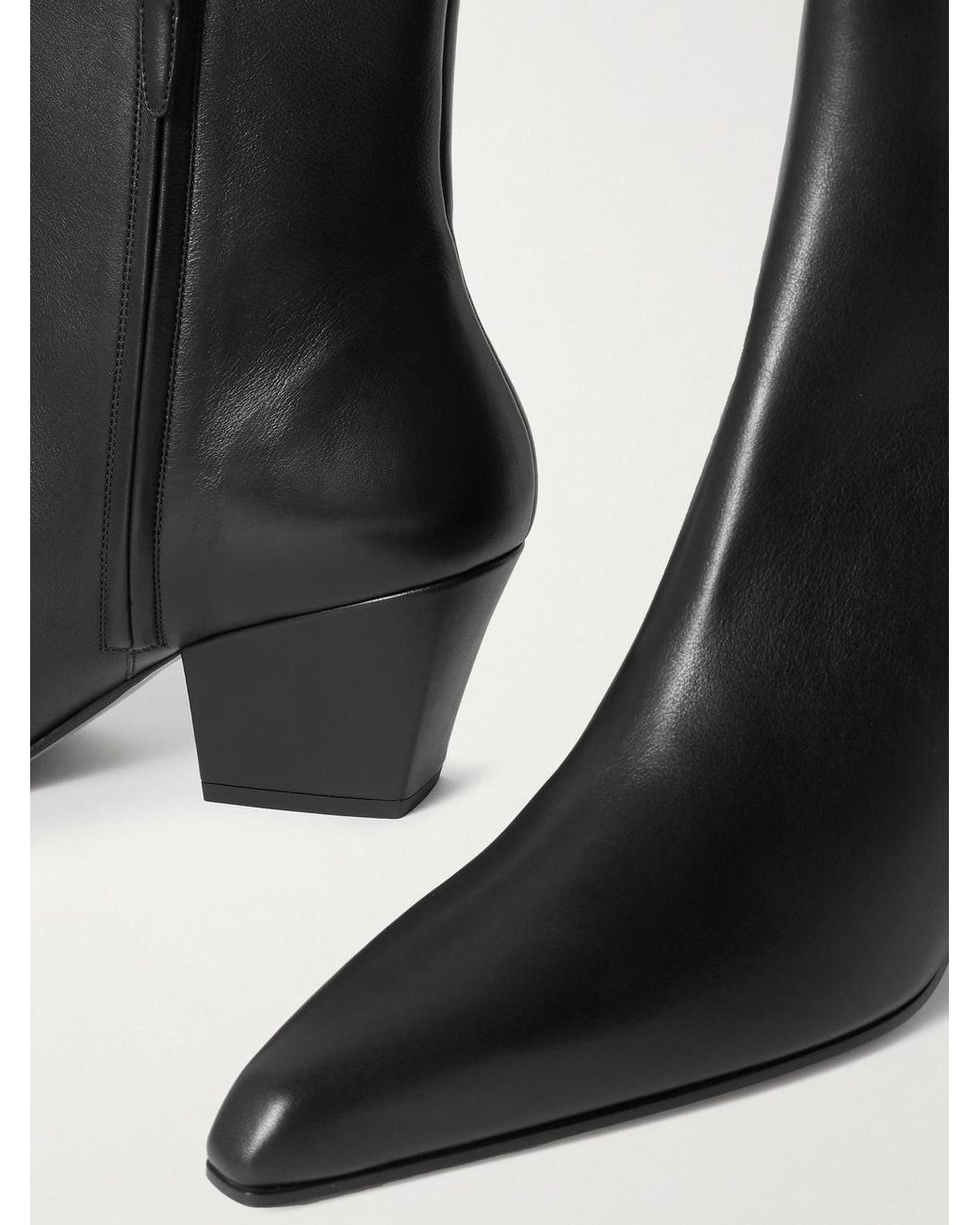 Paris Texas Black Jane Leather Ankle Boots