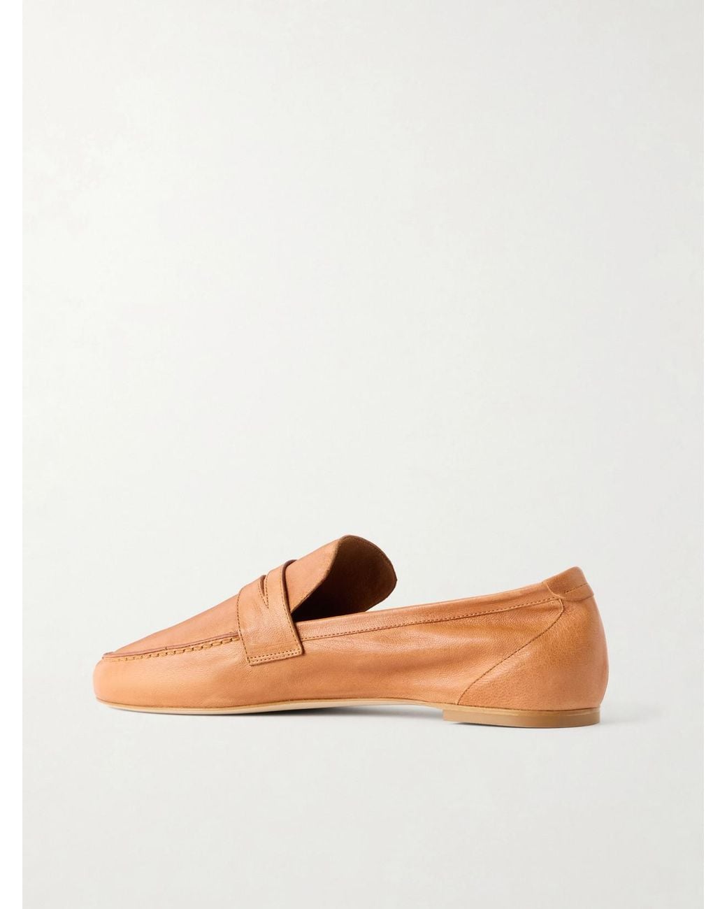 Jamie Haller Metallic Leather Penny Loafers