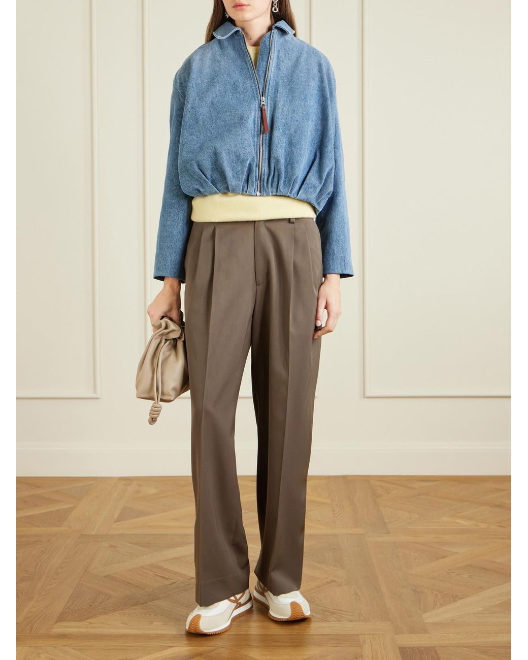 Loewe Natural Flow Runner 2.0 Leather-Trimmed Shell And Suede Sneakers