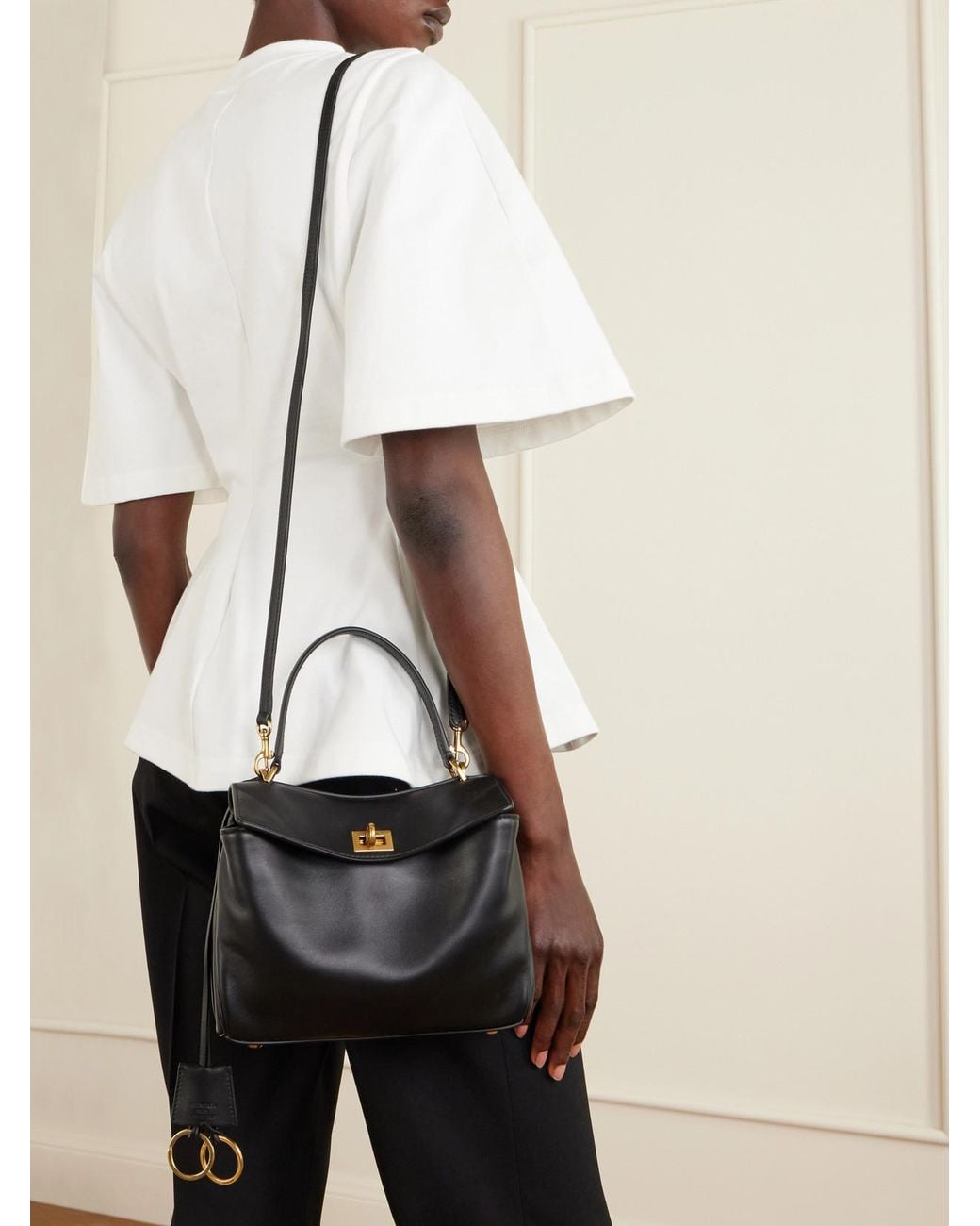 Balenciaga Black Rodeo Mini Leather Tote