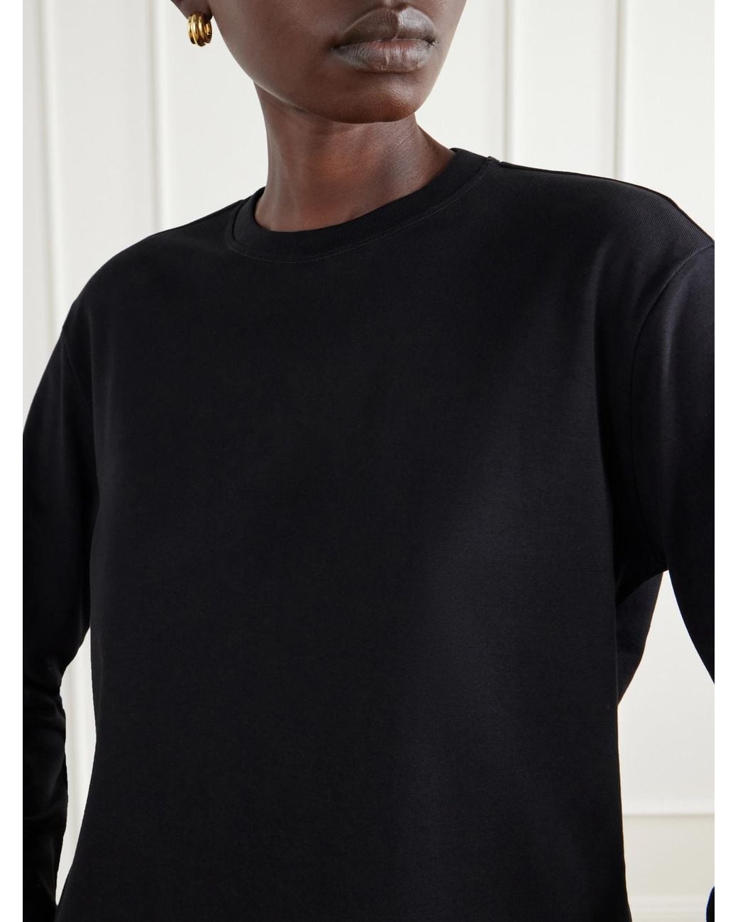 Flore Flore Black Maggie Organic Cotton-Jersey T-Shirt