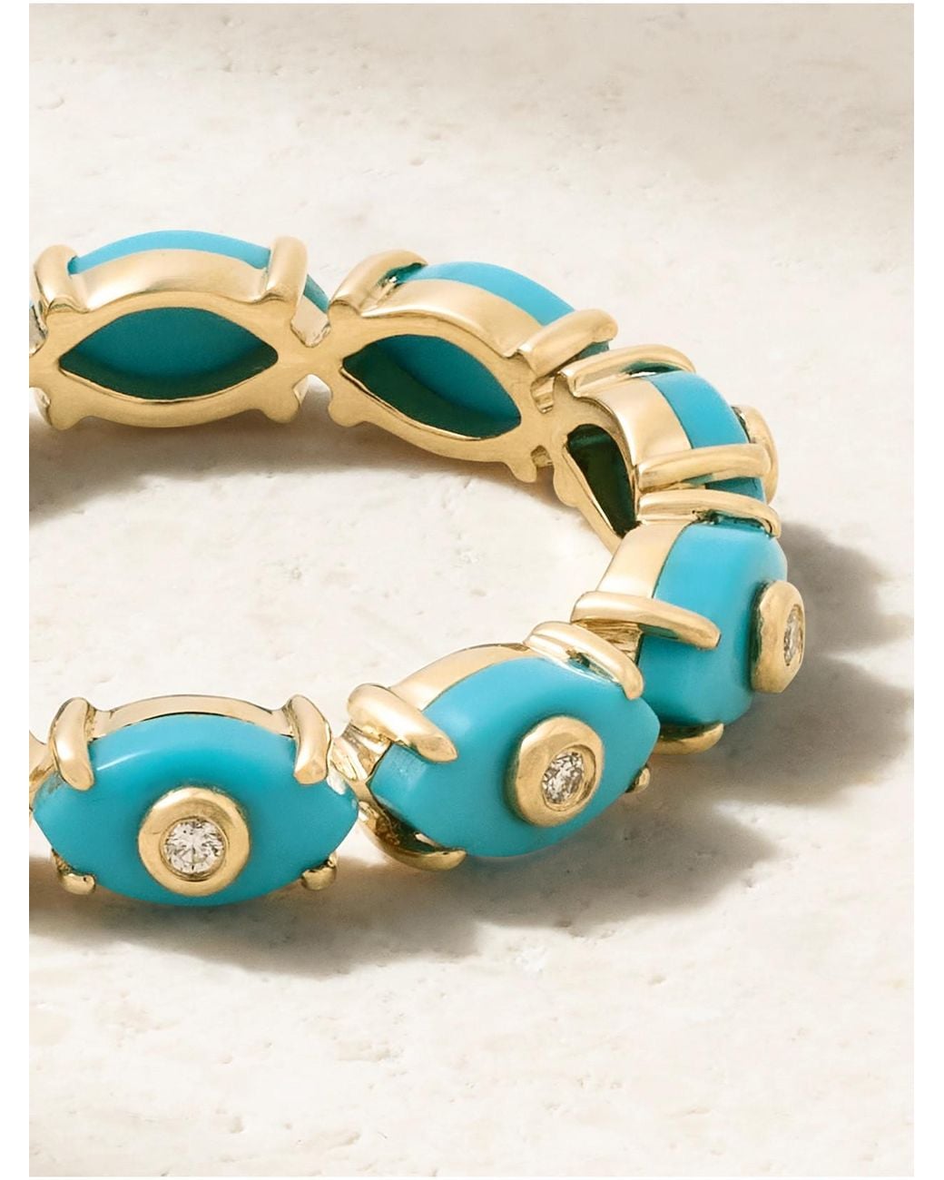 Sydney Evan Blue Eternity 14-Karat, And Diamond Ring
