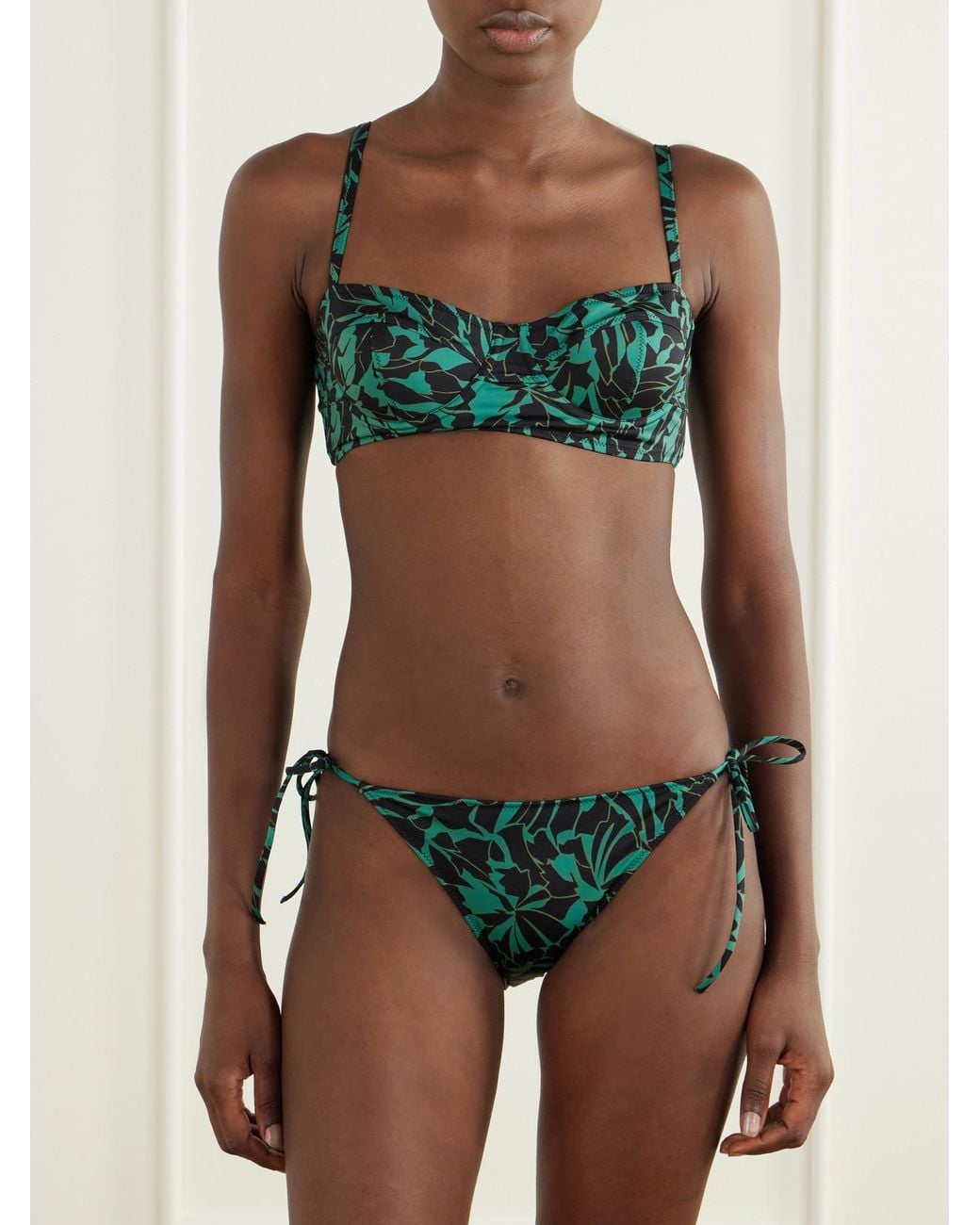 Ulla Johnson Blue Maria Floral-Print Bikini Briefs