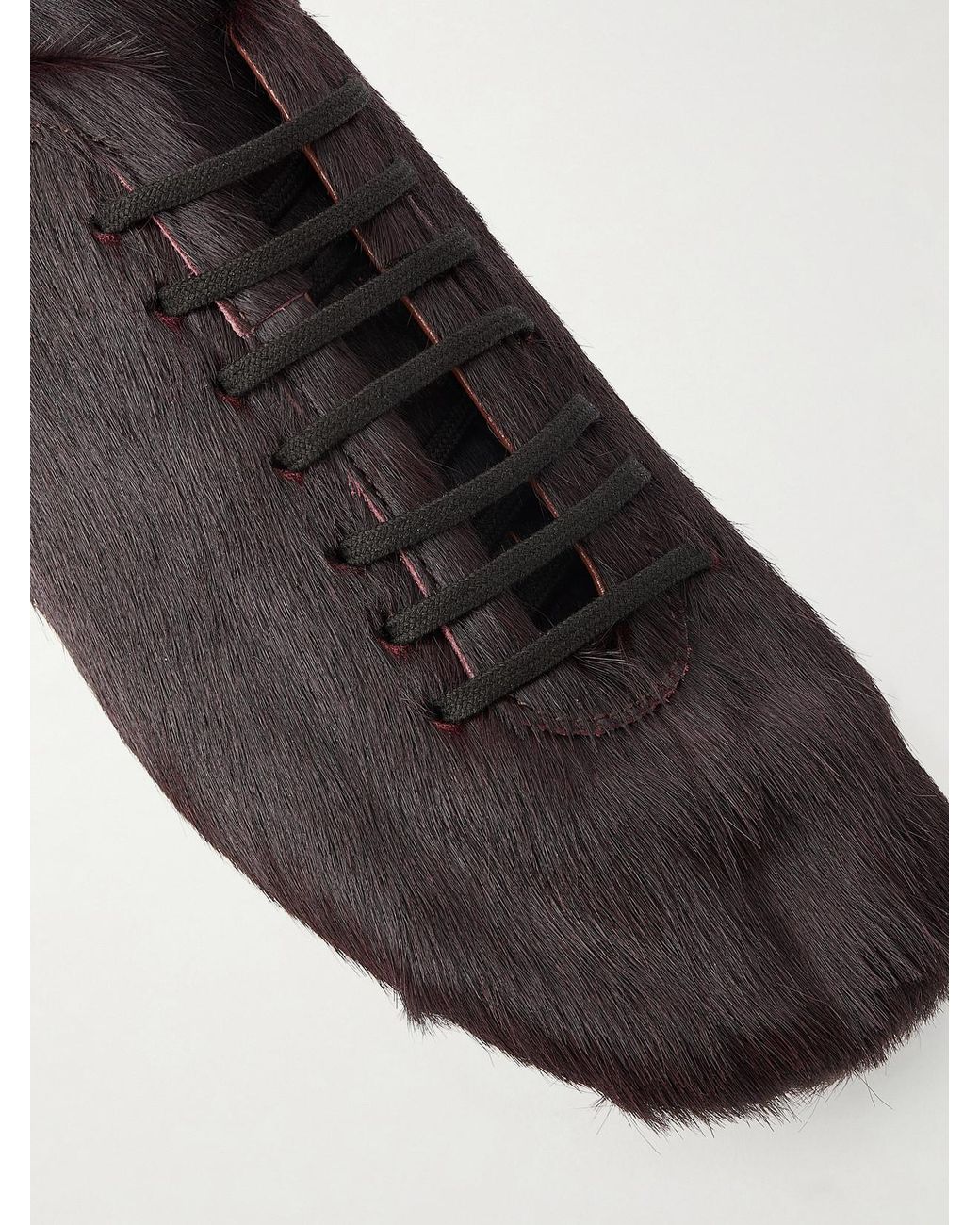 Dries Van Noten Brown Calf-Hair Sneakers