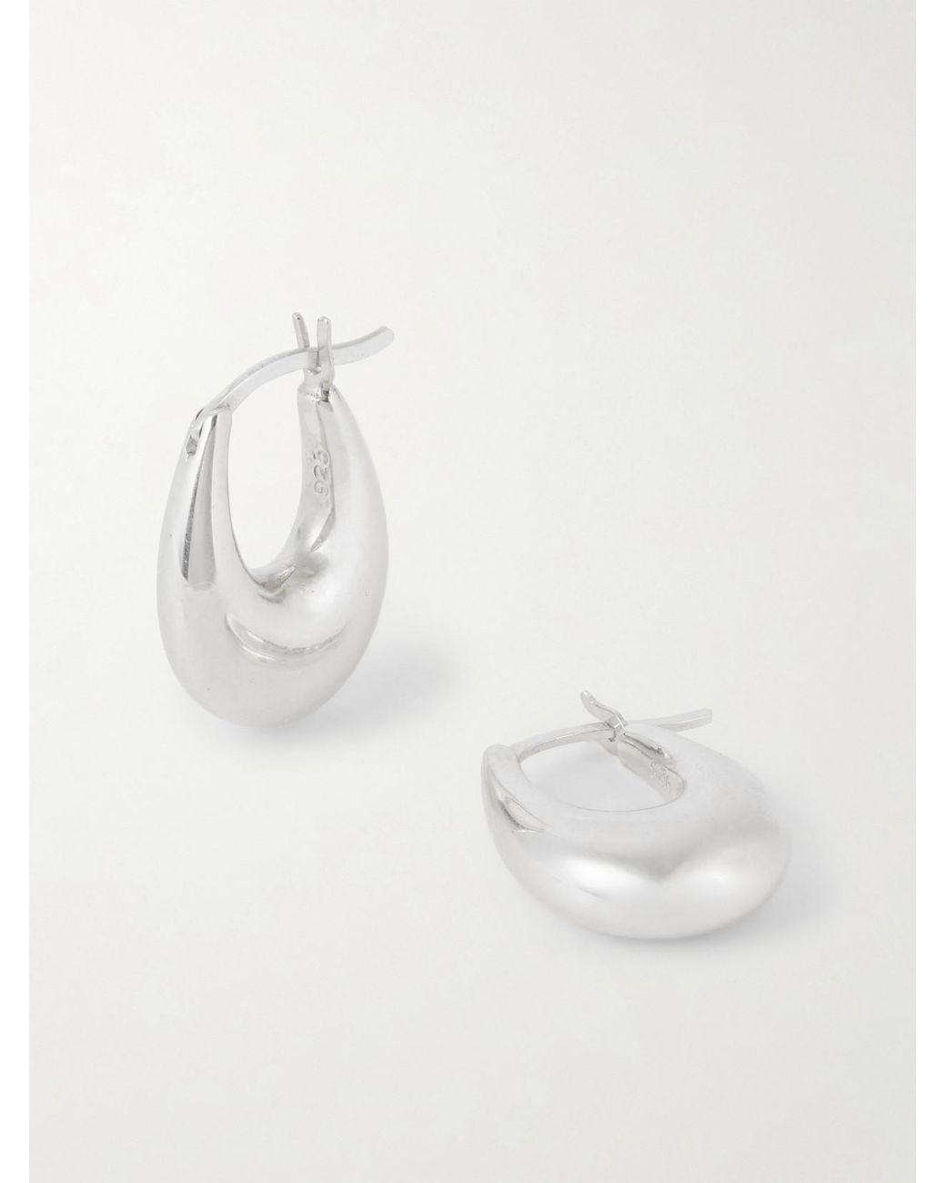 Sophie Buhai White Small Etruscan Hoop Earrings