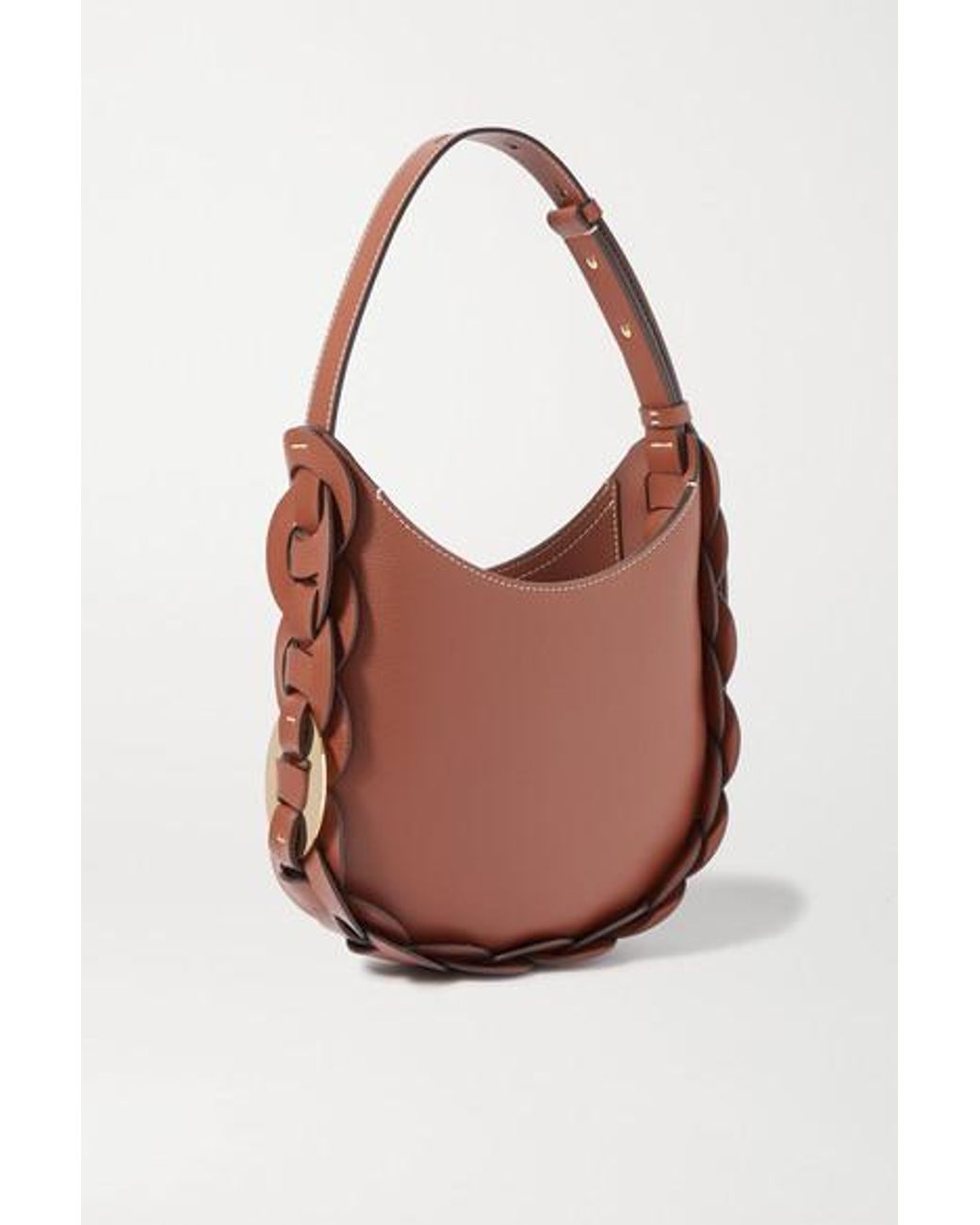 VRING small smooth and textured-leather shoulder bag