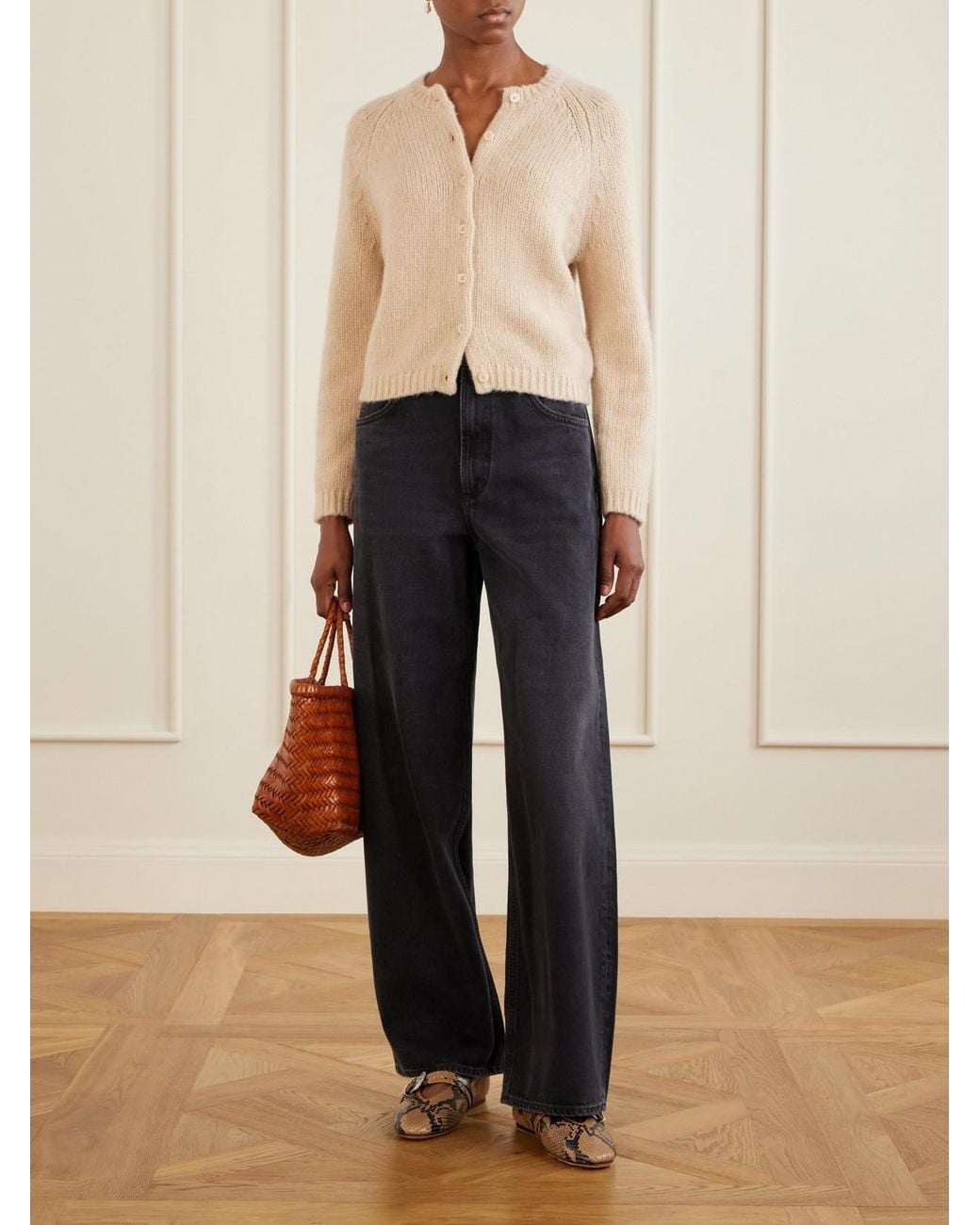 Doen Natural Darcy Wool And Cashmere-Blend Cardigan