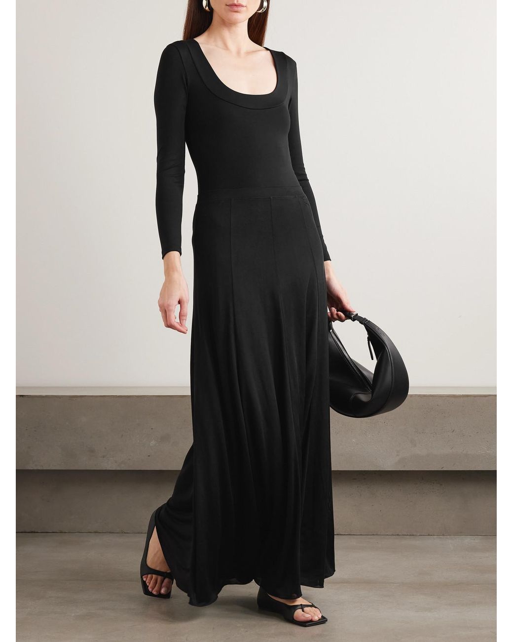 The Park Black Maranda Scoop Neck Pyratex Power 3 Full-Bottom Bodysuit