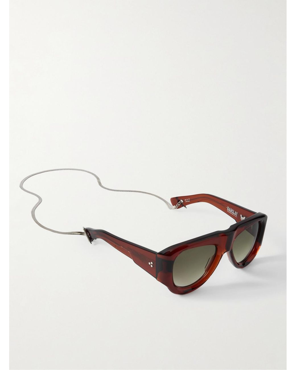 Jacques Marie Mage Brown Barclay Aviator-Style Acetate Sunglasses