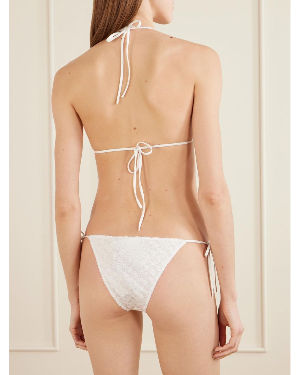 Missoni White Mare Printed Halterneck Triangle Bikini