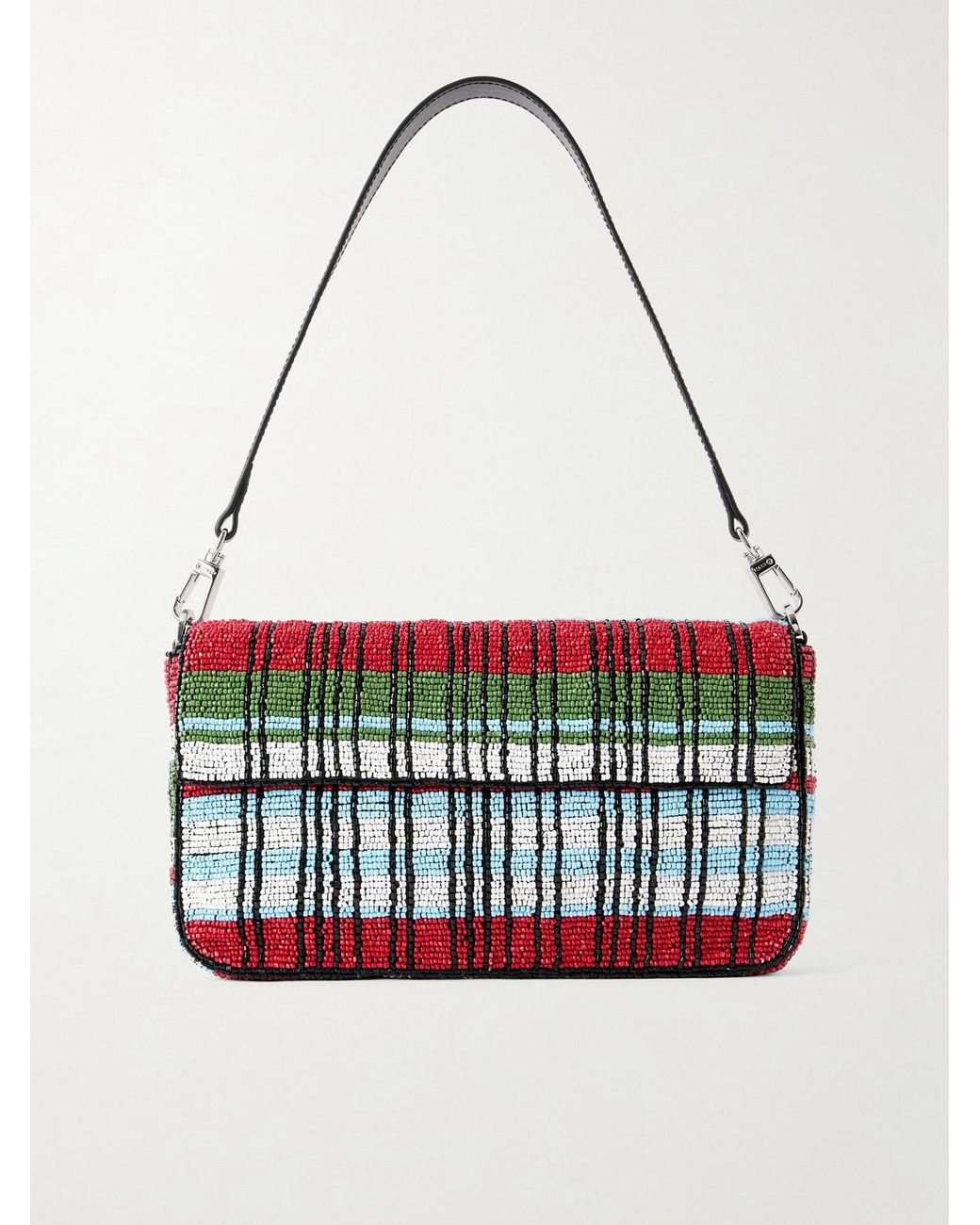 Staud White Da Adolfo Timmy Beaded Shoulder Bag
