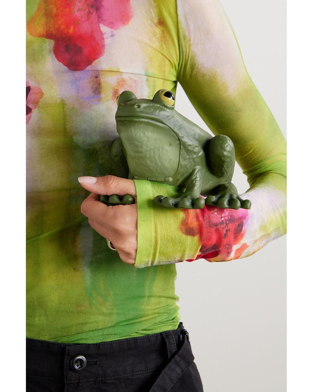 J.W. Anderson Green Frog Resin Clutch