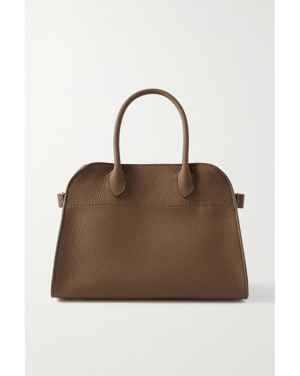 The Row Margaux 10 Texturedleather Tote in Brown Lyst