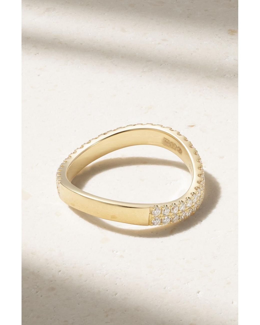 Anita Ko Natural Curved 18-Karat Diamond Ring