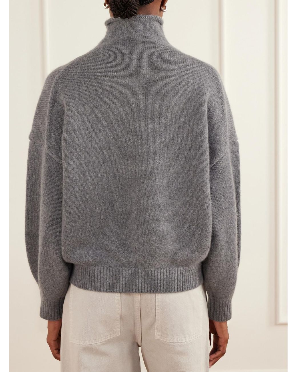arch4 Gray Cimmie Cashmere Turtleneck Sweater