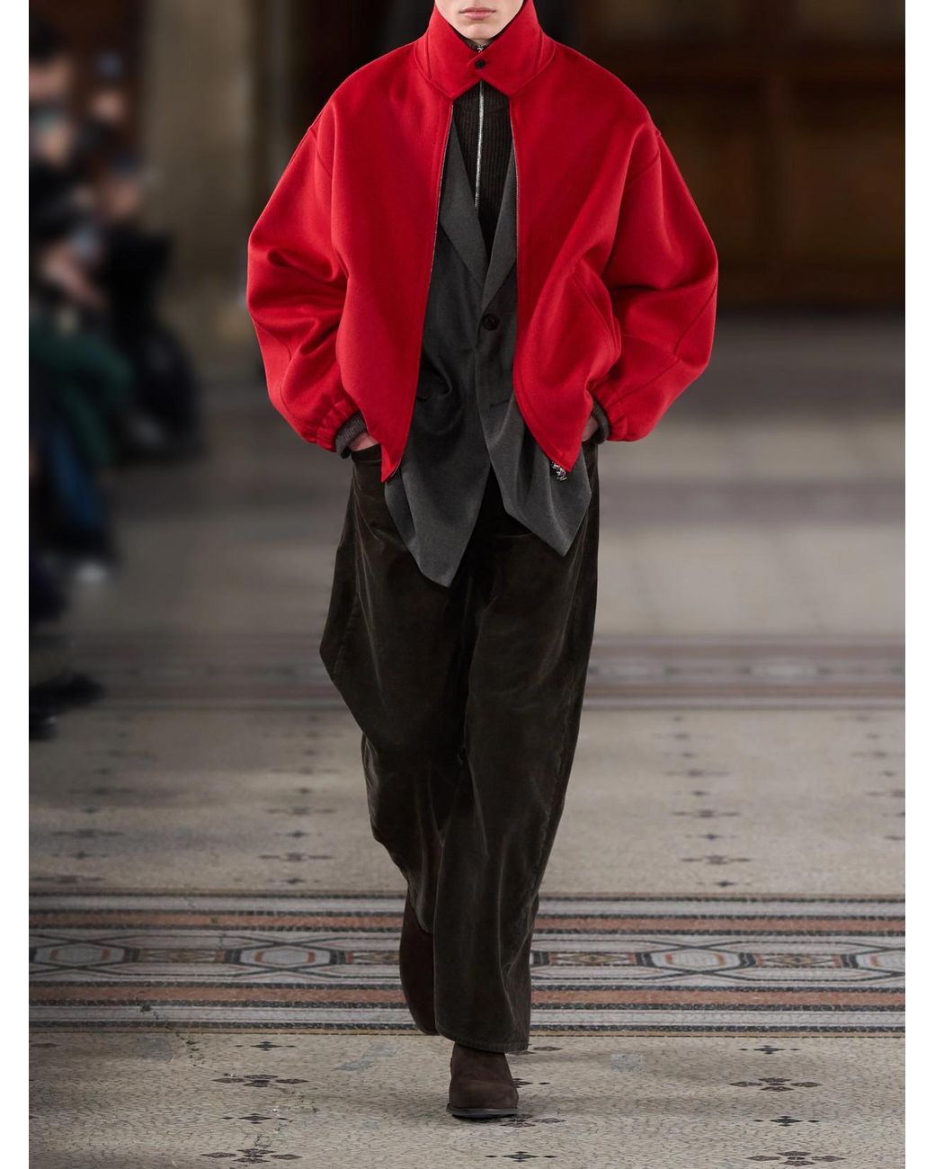 Ssstein Red Double-Faced Wool-Blend Jacket