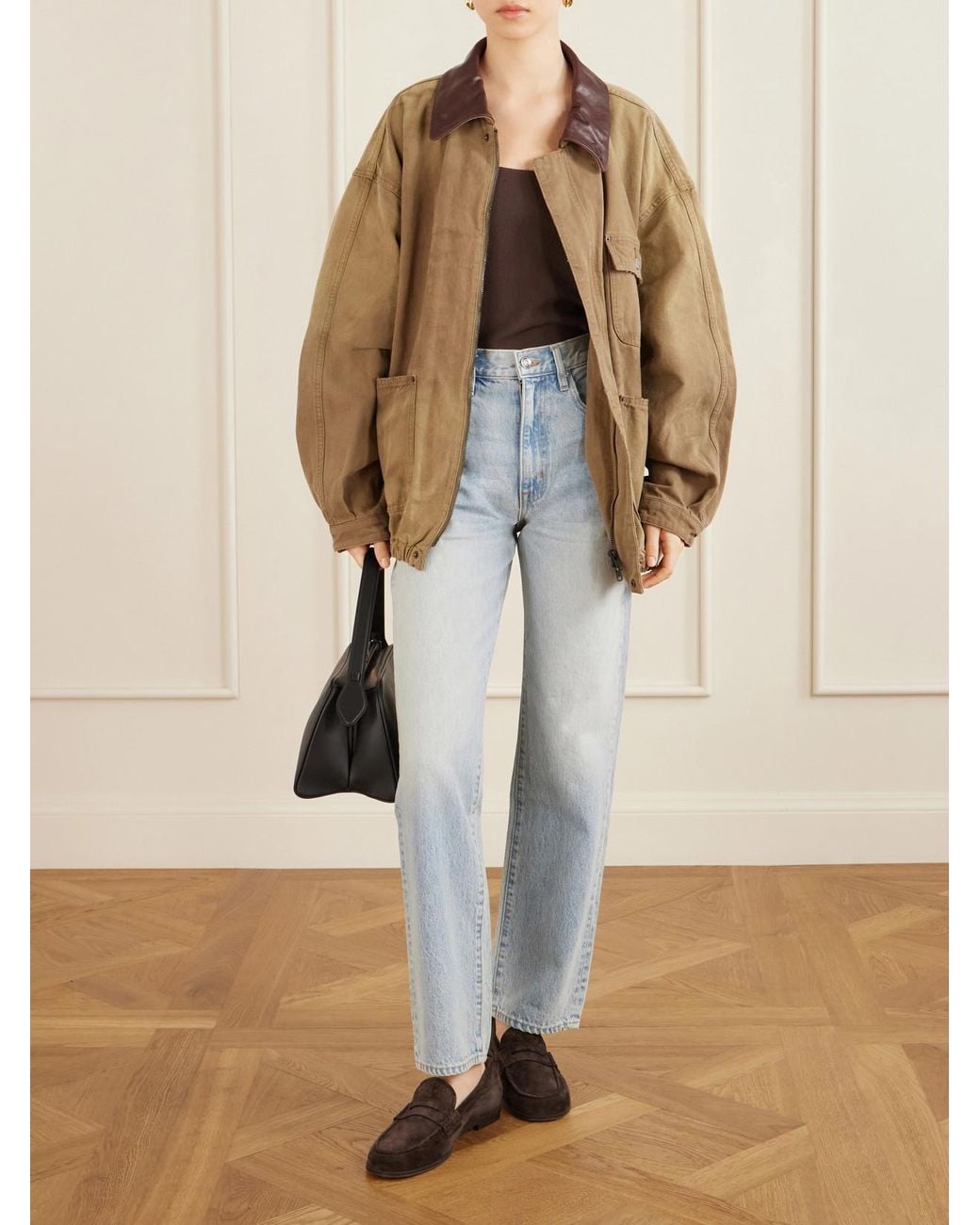 SLVRLAKE Denim Blue London Organic High-Rise Straight-Leg Jeans