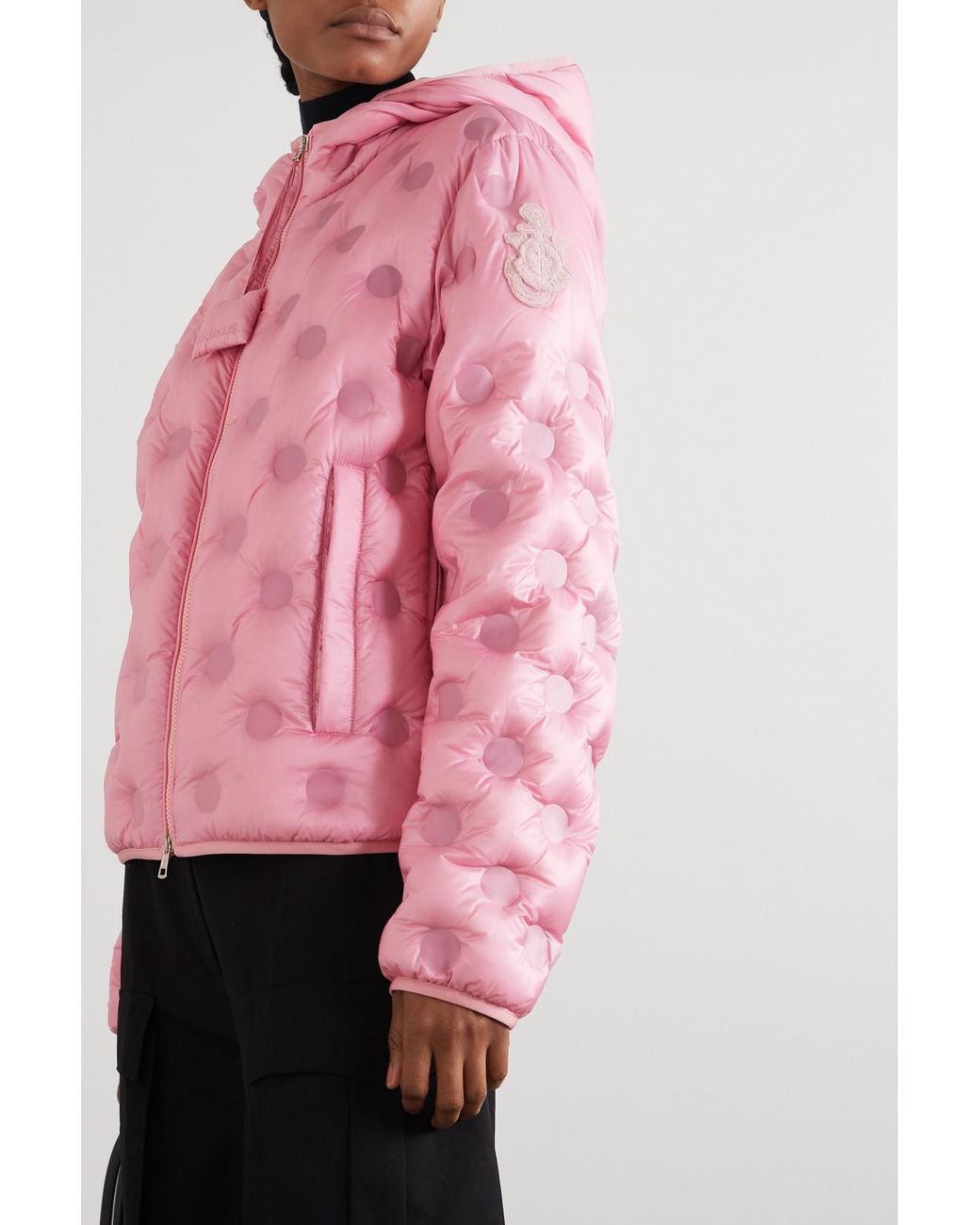 Moncler Genius Pink 1 Jw Anderson Abbotts Hooded Quilted Shell Down Jacket