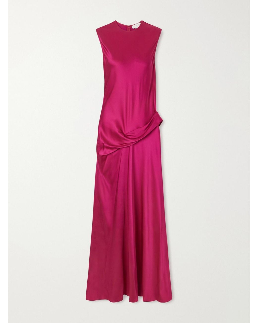 Stella McCartney Pink Draped Satin Gown