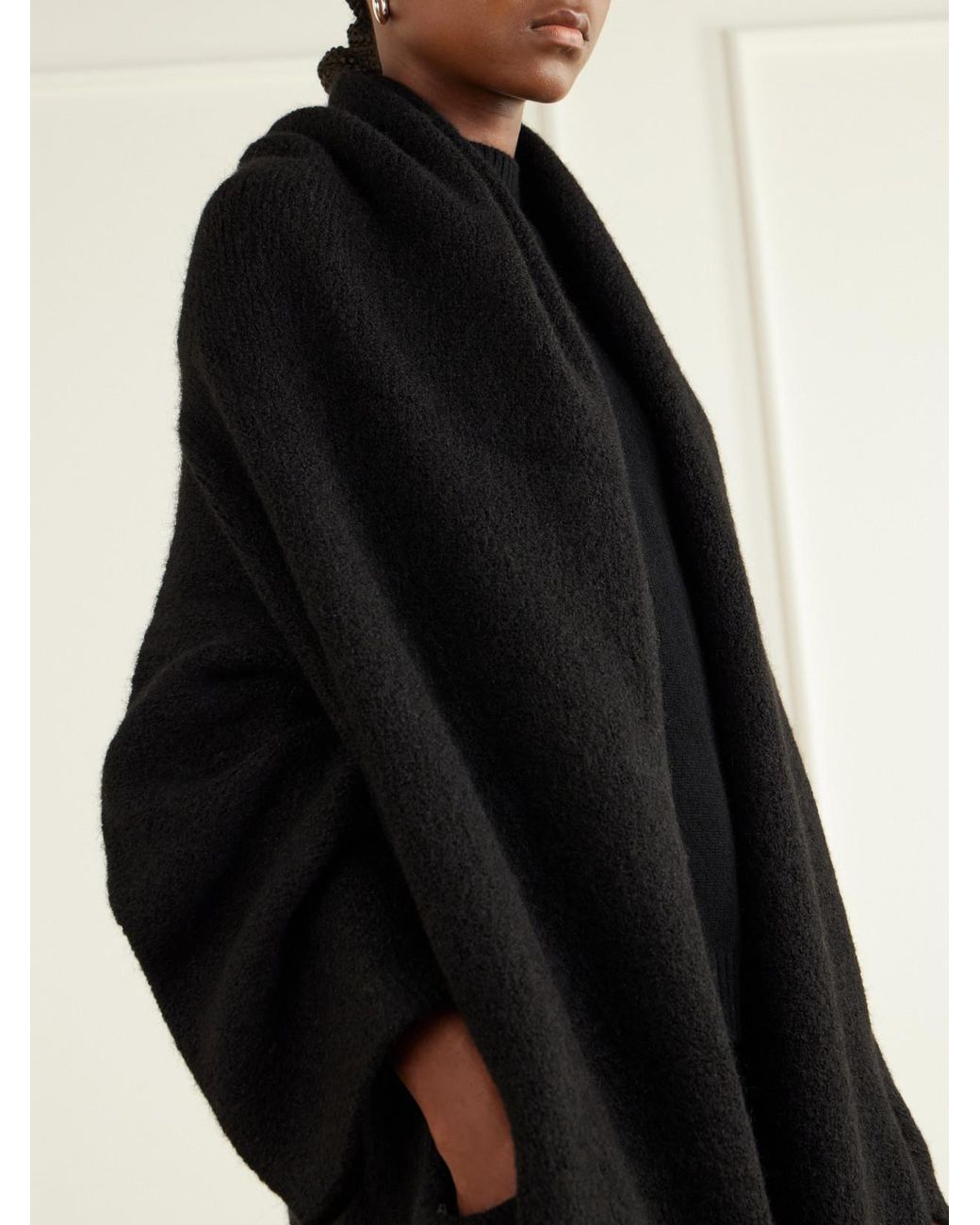 Lauren Manoogian Black Alpaca-Blend Coat