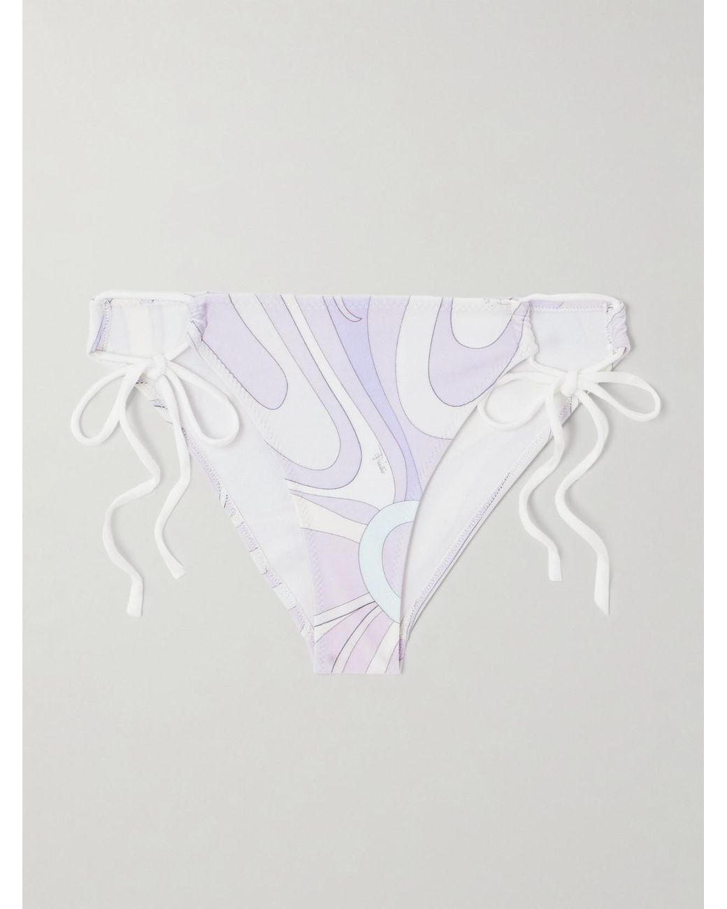 Emilio Pucci White Printed Bikini Briefs