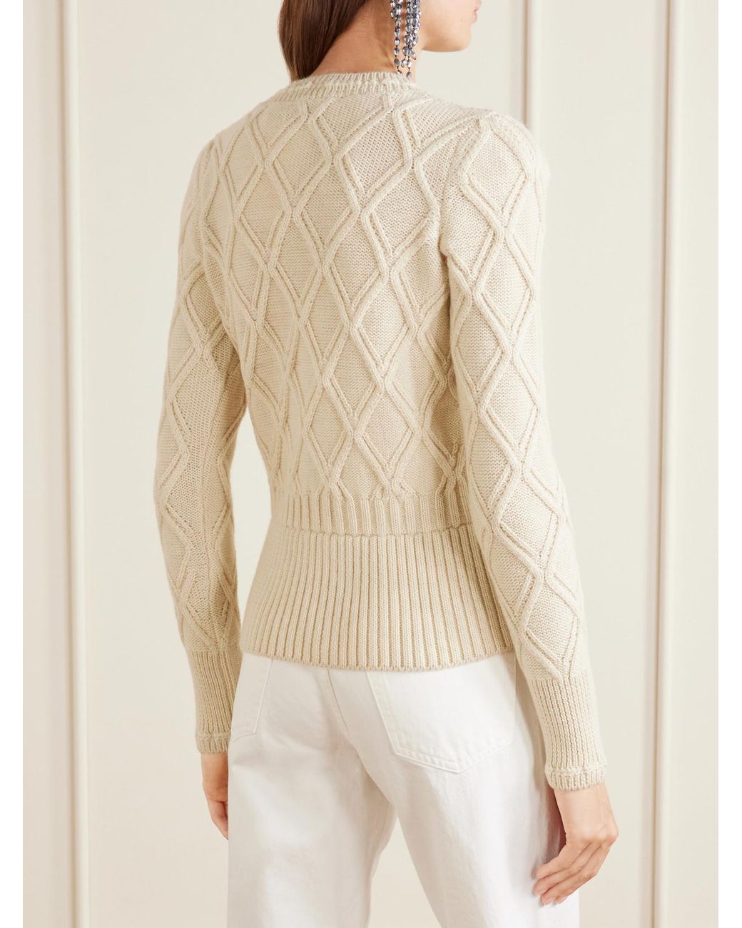 Isabel Marant Natural Holly Knitted Alpaca And Wool-Blend Sweatshirt