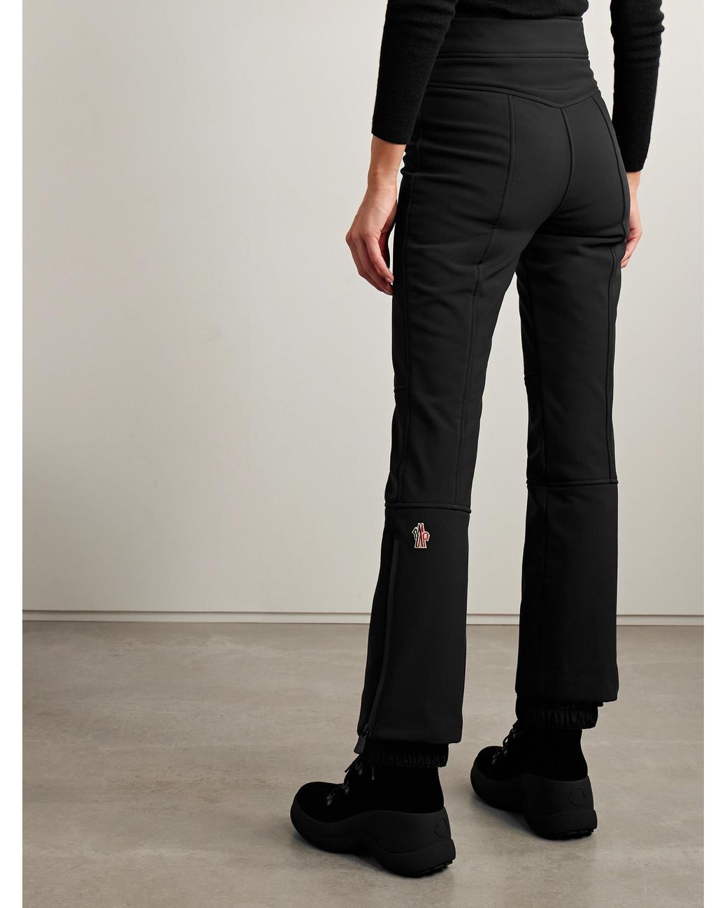 Moncler Black Paneled Shell Flared Ski Pants
