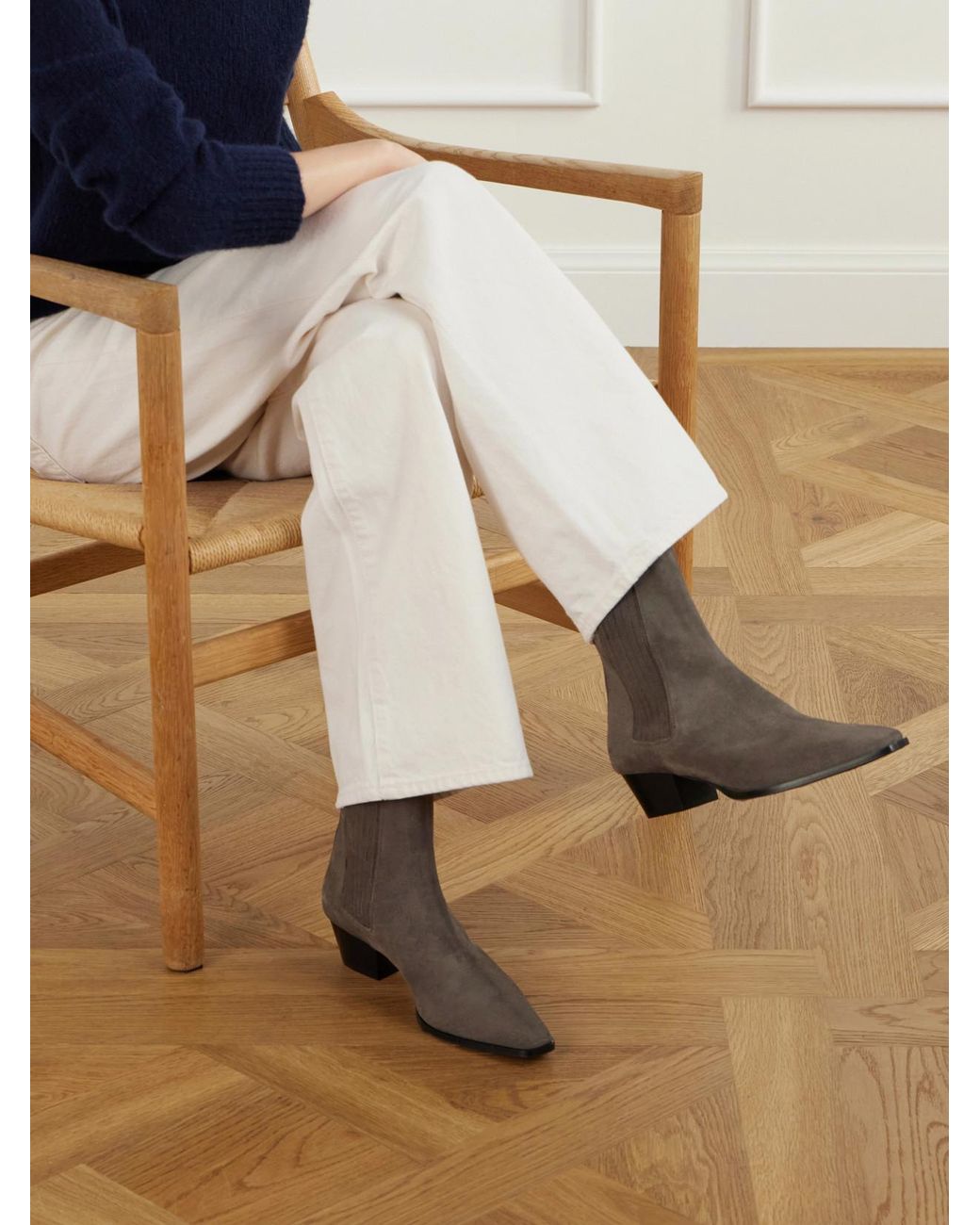 Aeyde Brown Agata 40 Suede Ankle Boots