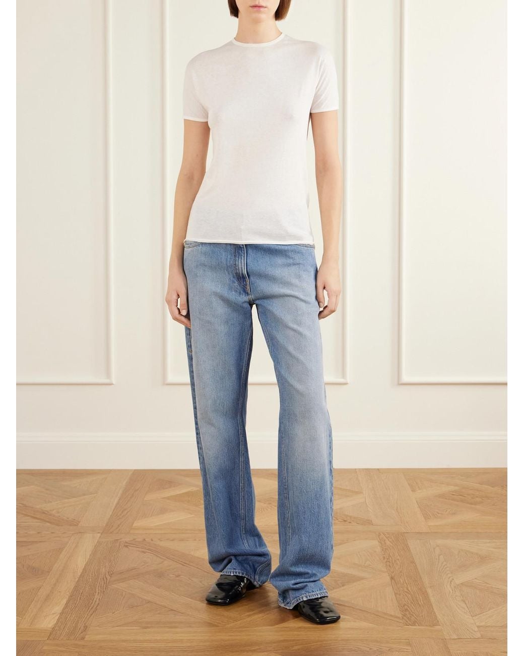 Calvin Klein White Bégonia Cotton-Jersey T-Shirt