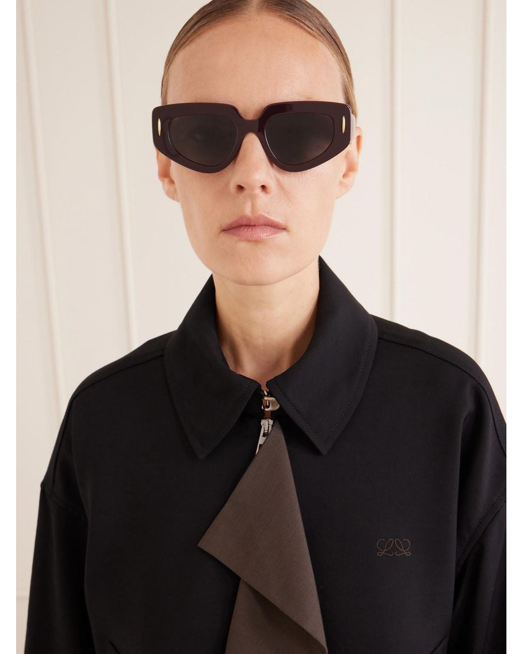 Loewe Purple Small Butterfly Screen Square-Frame Acetate Sunglasses