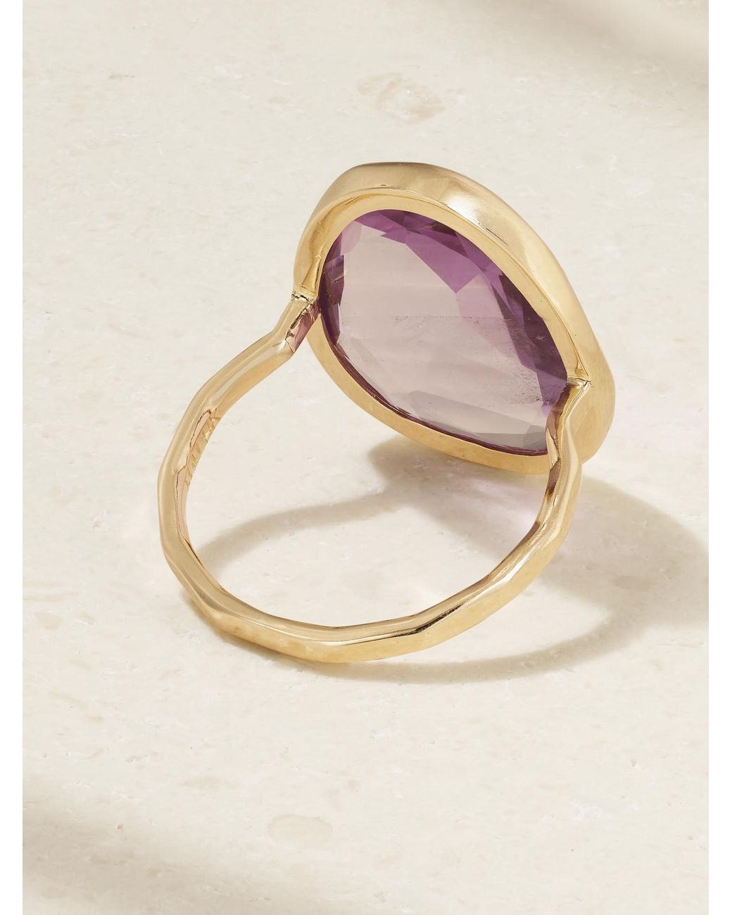 Melissa Joy Manning Pink 14-Karat Recycled Amethyst Ring