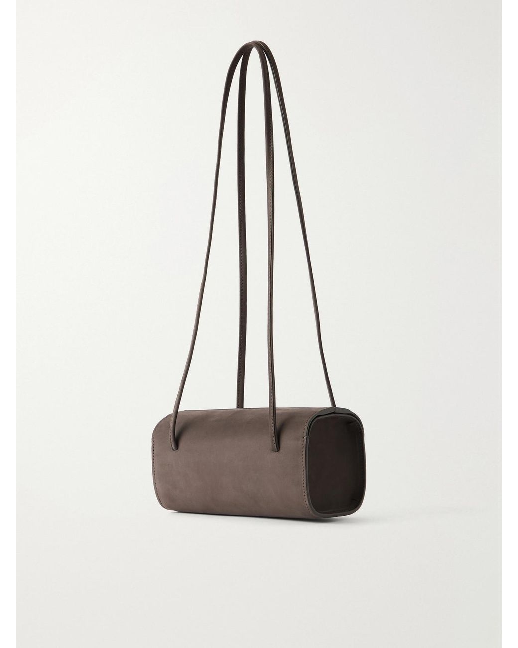 Faune White Mie Nubuck Shoulder Bag