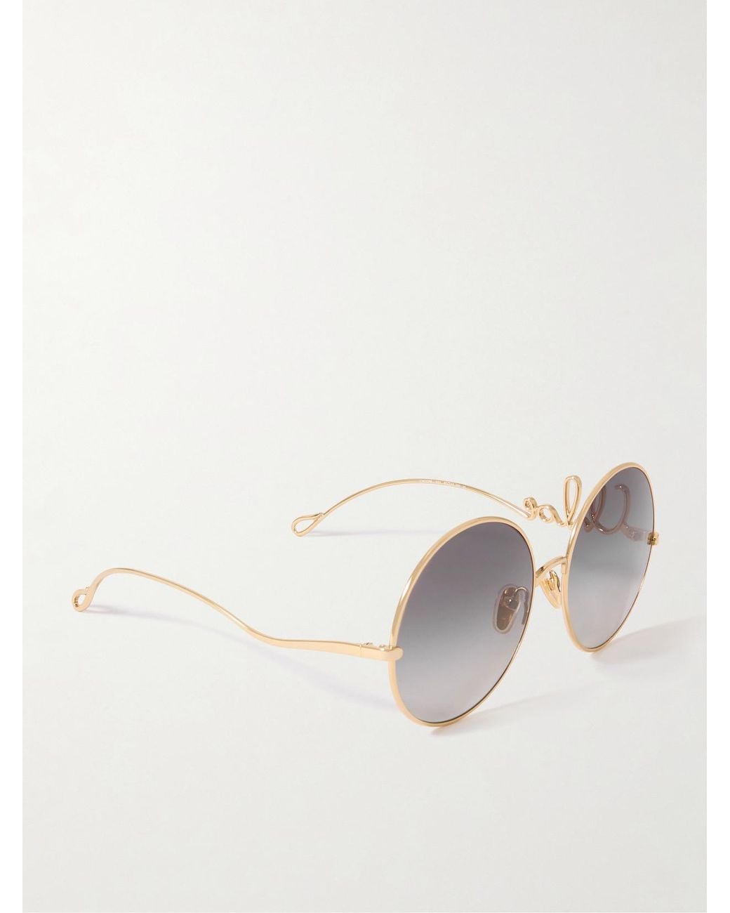 Chloé Metallic Iconic Round-Frame-Tone Sunglasses