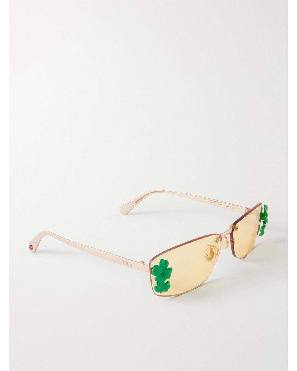 Dior Metallic Dior Clover S1U Rectangular-Tone Sunglasses