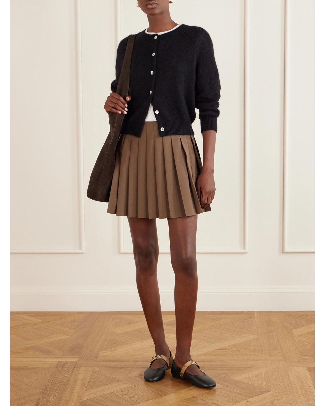 Burberry White Robin Check Strap Mary Jane Ballet Flats