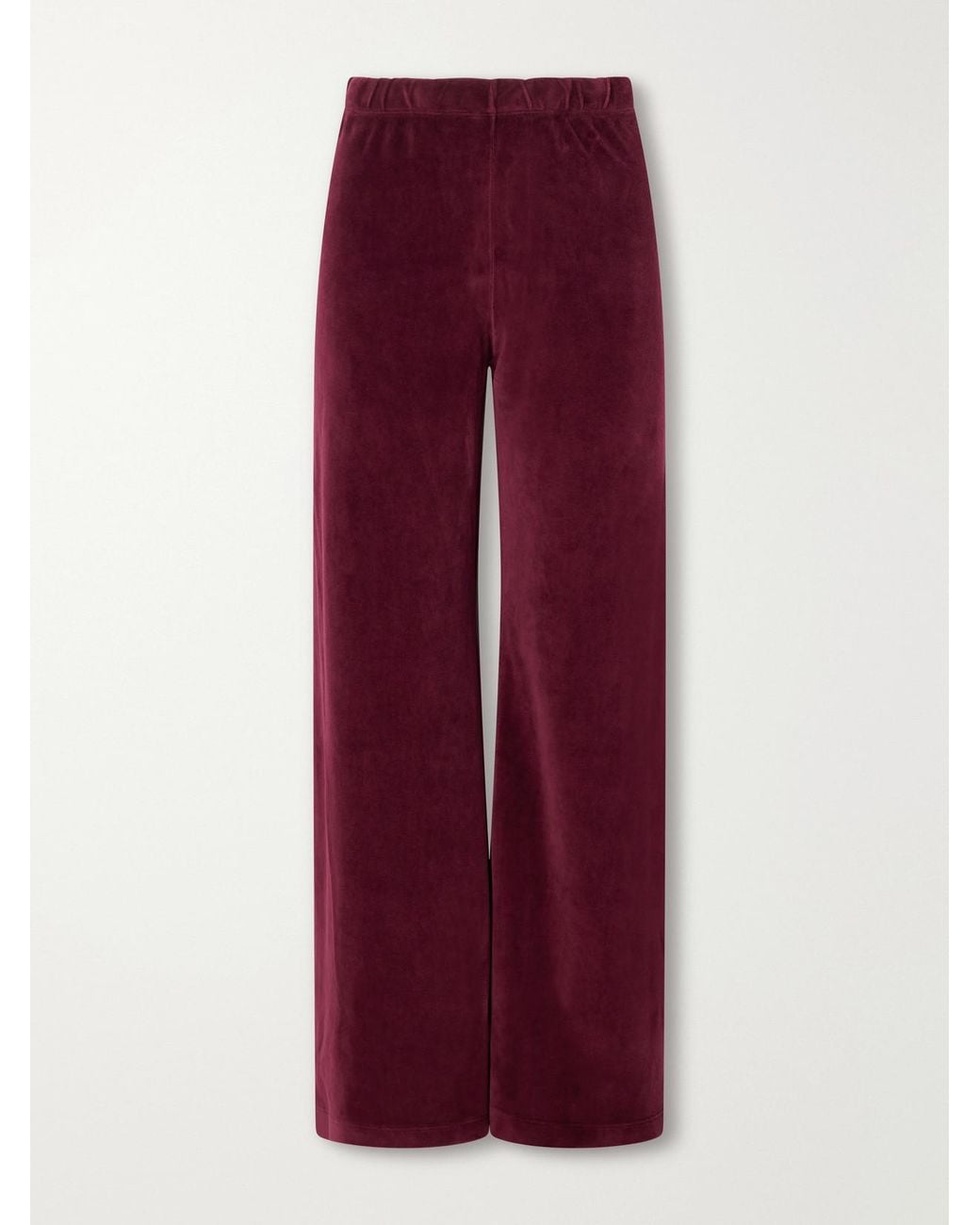 Suzie Kondi Zephyra Cotton-Blend Velour Flared Sweatpants
